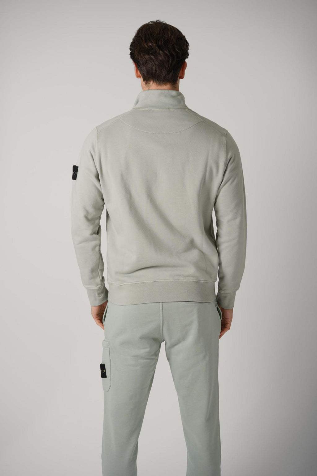 6100070 Stone Island Half-Zip Sweater Sage Green
