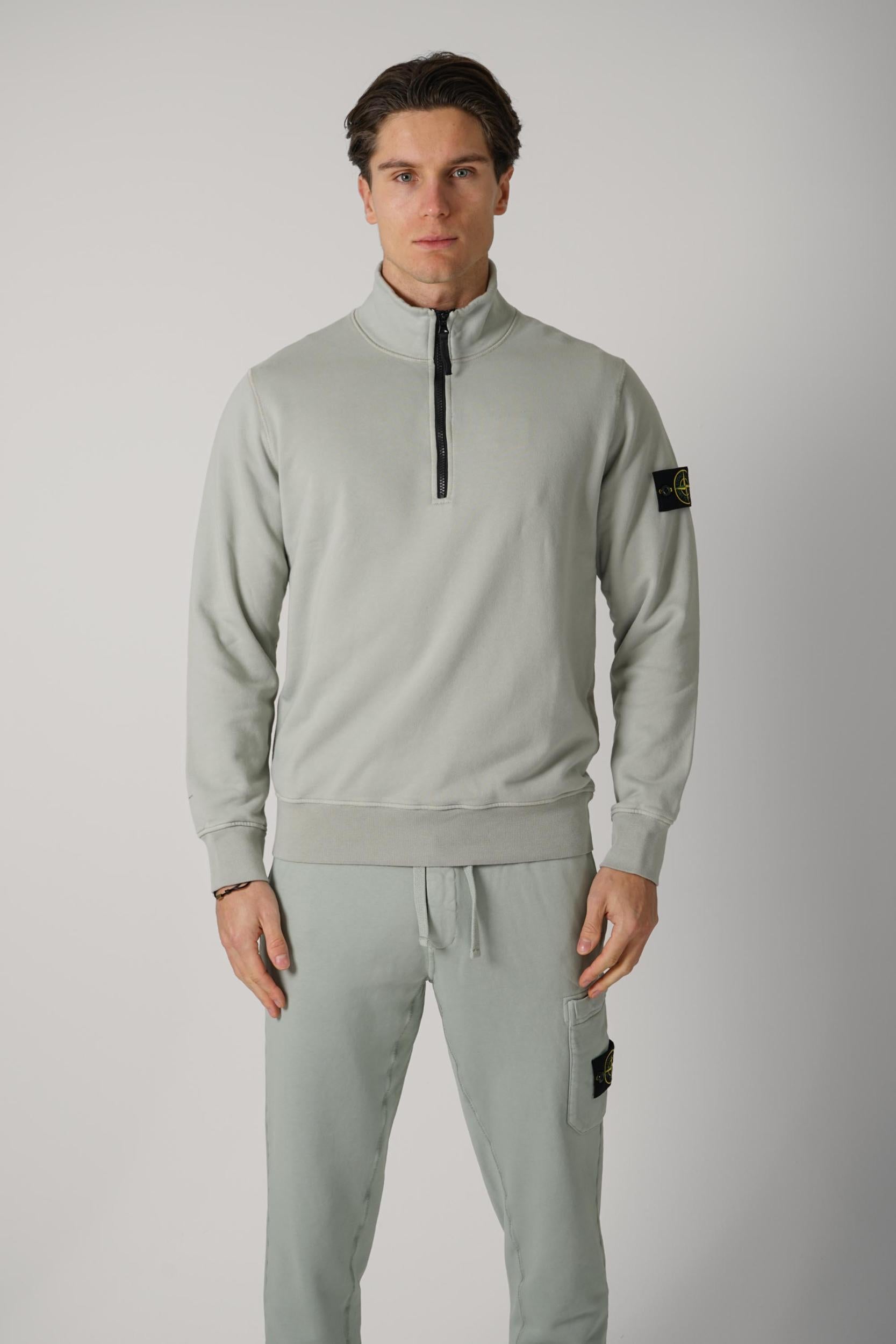 6100070 Stone Island Half-Zip Sweater Sage Green