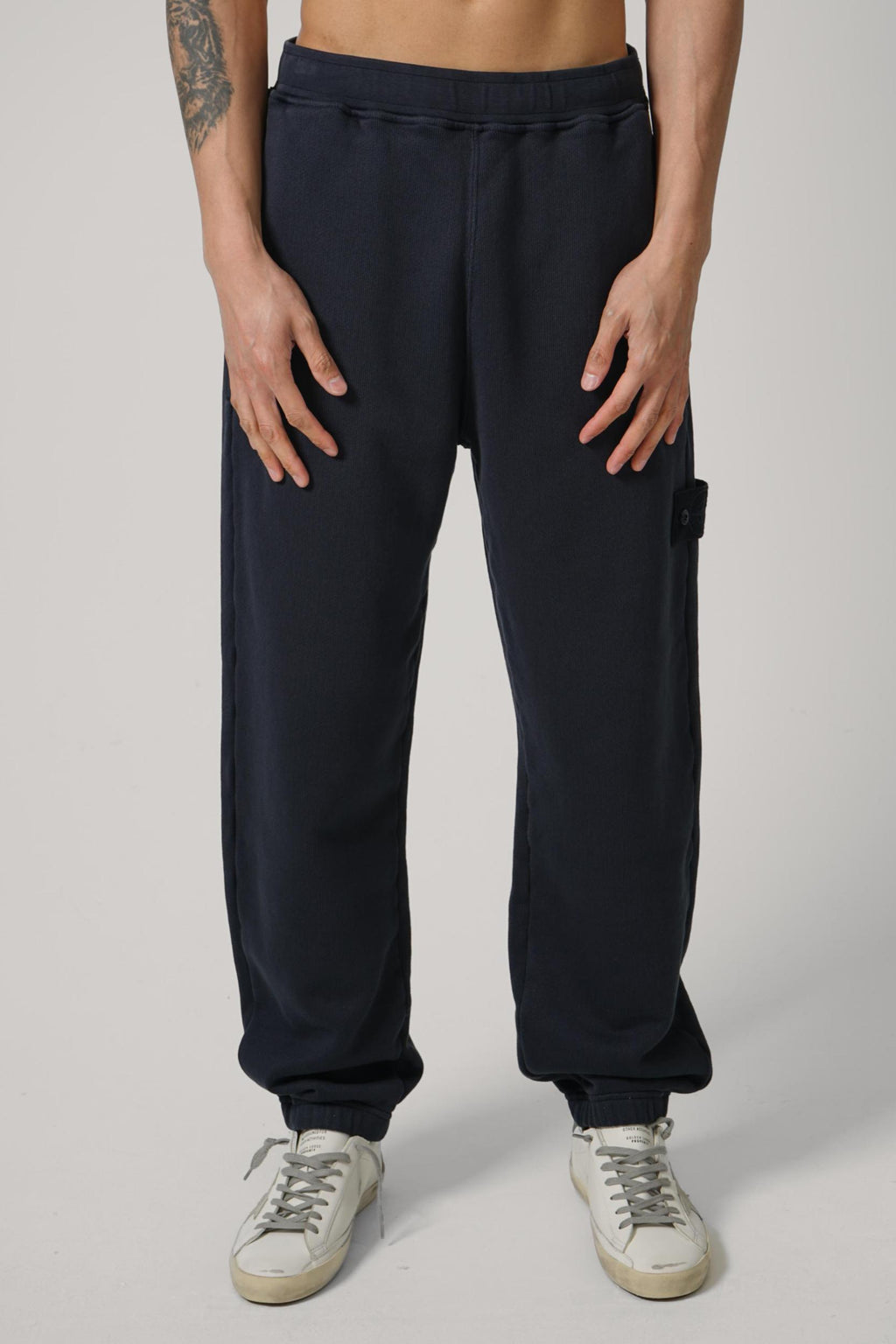 6200008 Stone Island Ghost Heavy Cotton Regular Fit Joggers Slate Blue
