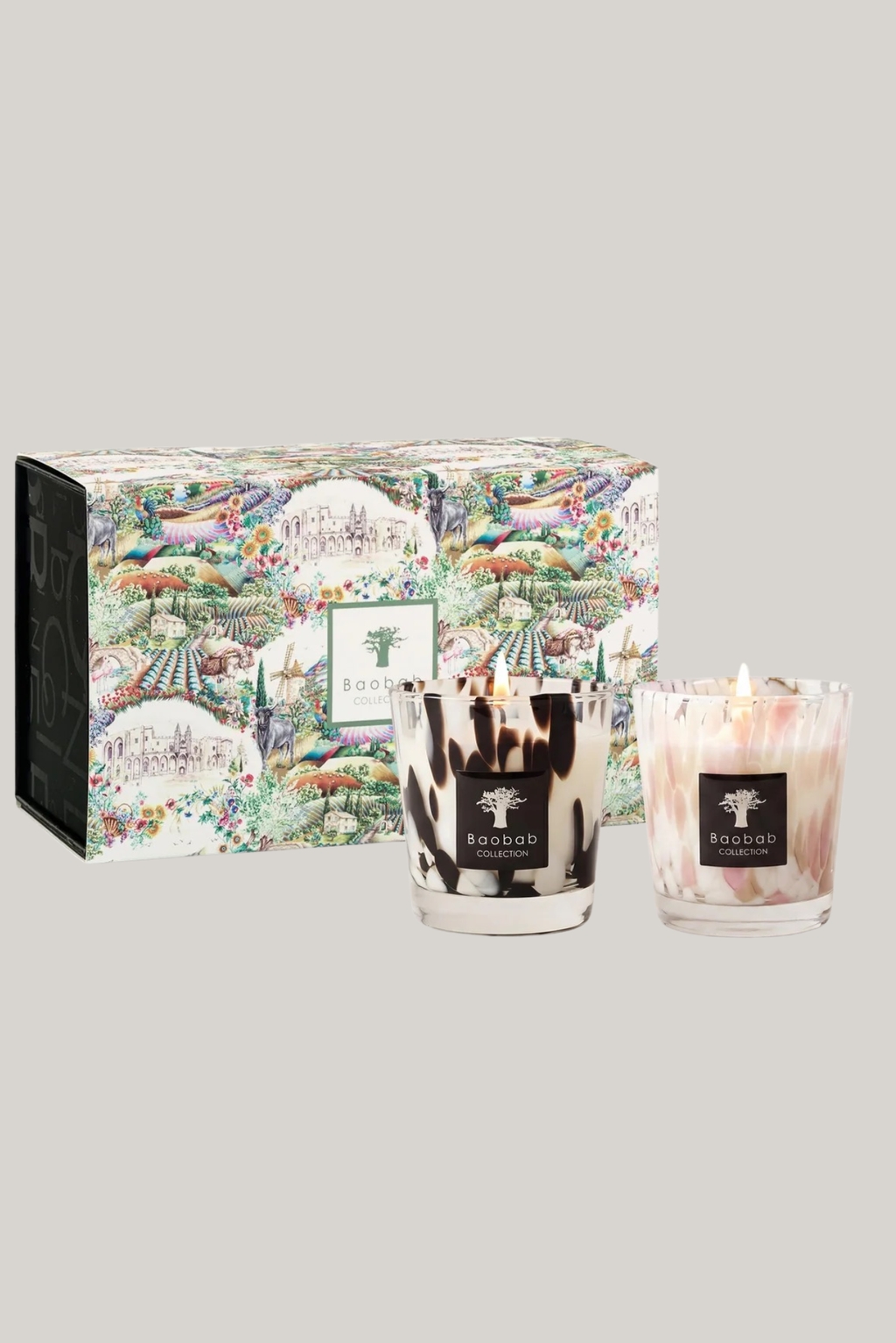 Baobab Pearls Black & White Candle Duo