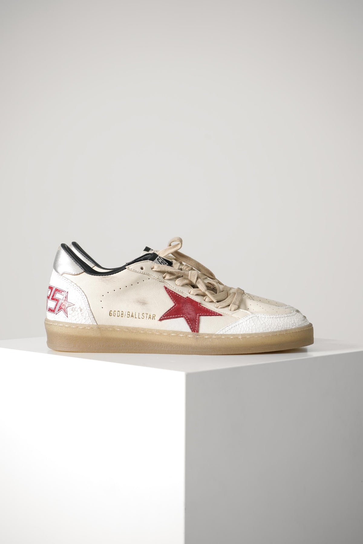 Golden Goose Ballstar Nappa Upper And Tongue Crack Suede Toe And Spur Suede Star Laminated Nappa Heel – Butter