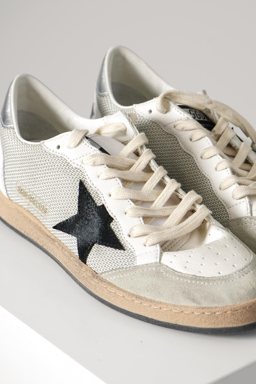 Golden Goose Ball Star Net Upper Suede Star Laminated Heel Crack Spur – Light
