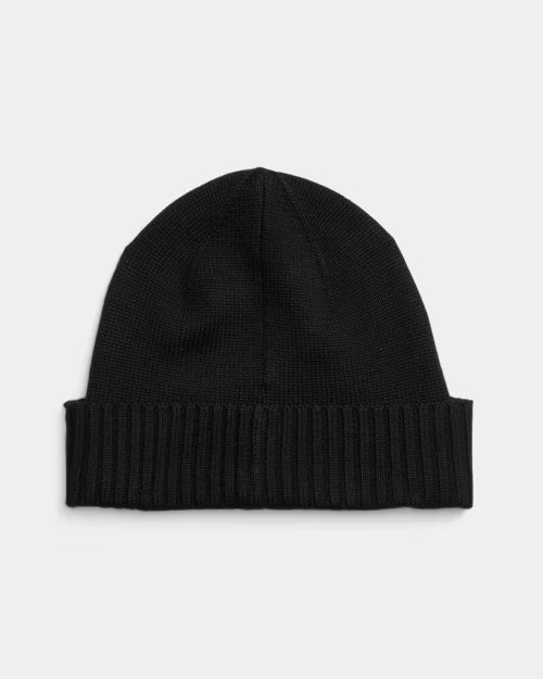 Ralph Lauren Signature Pony Wool Beanie – Polo Black
