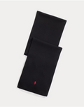 Ralph Lauren Signature Pony Wool Scarf – Polo Black