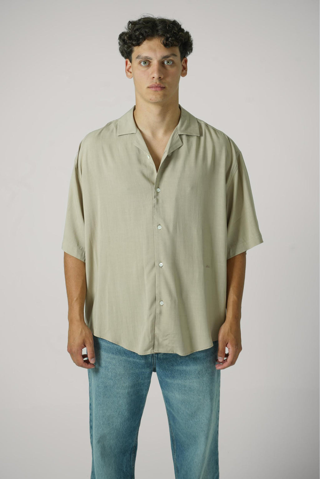 Ami Paris Boxy Shirt Beige