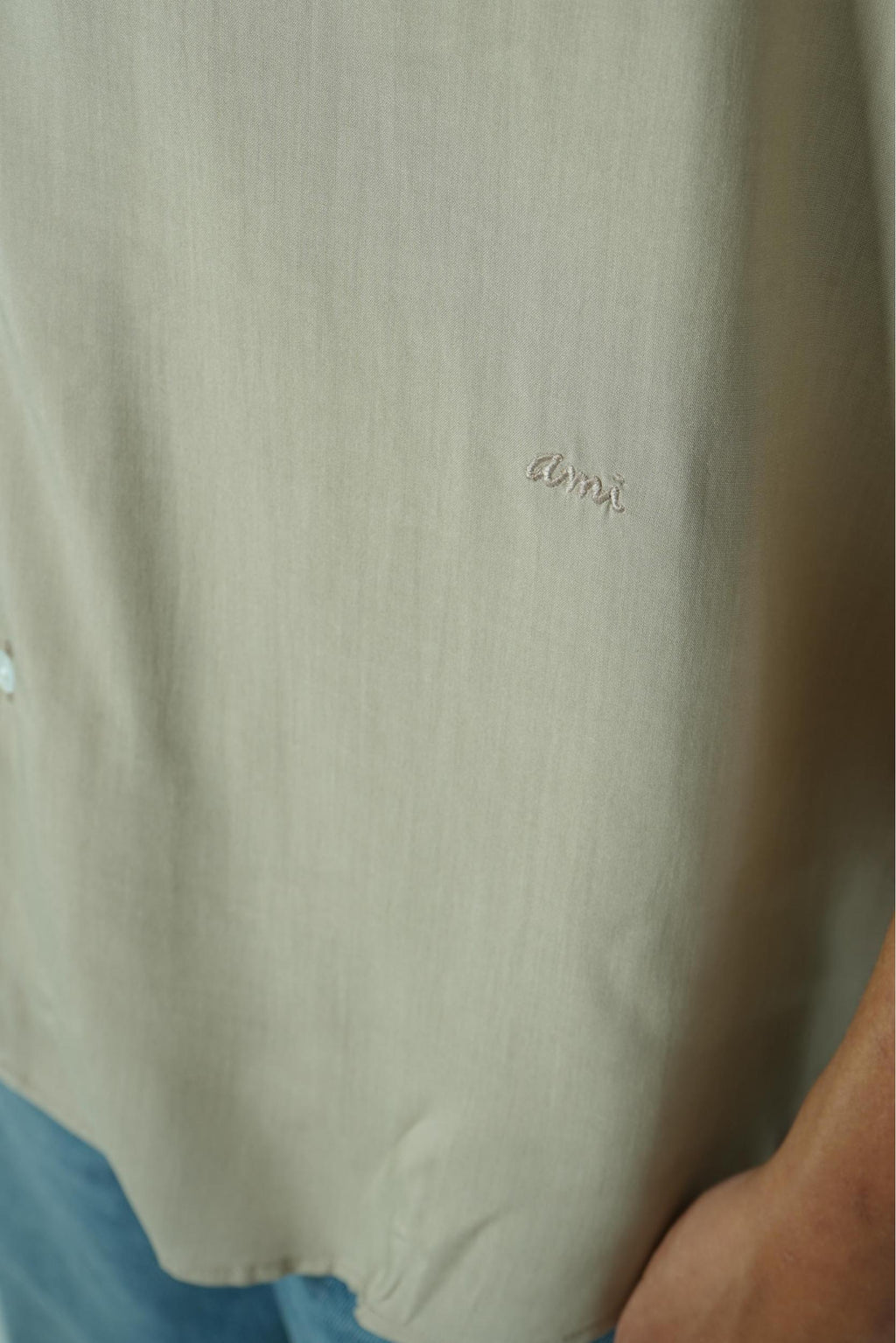 Ami Paris Boxy Shirt Beige