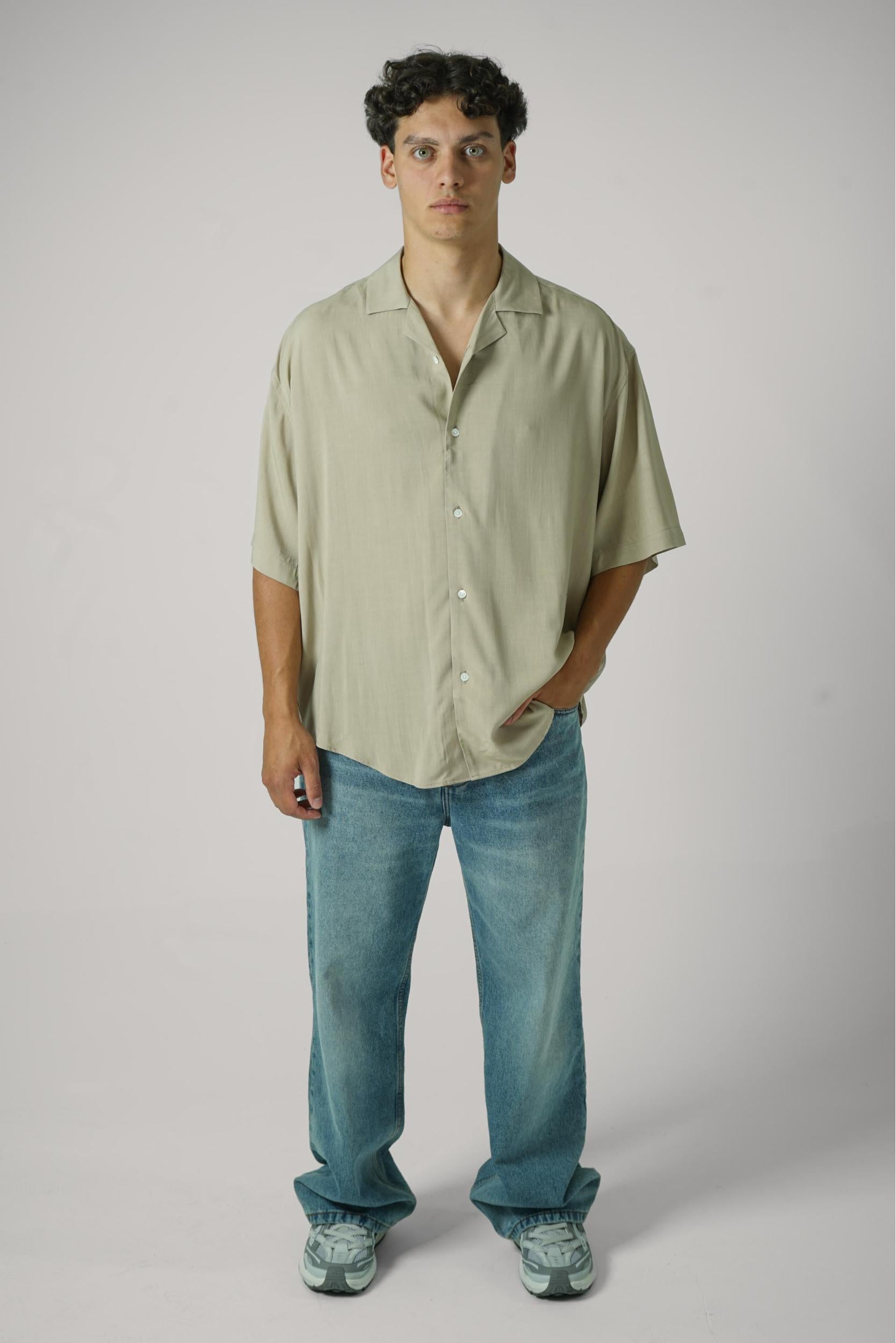 Ami Paris Boxy Shirt Beige