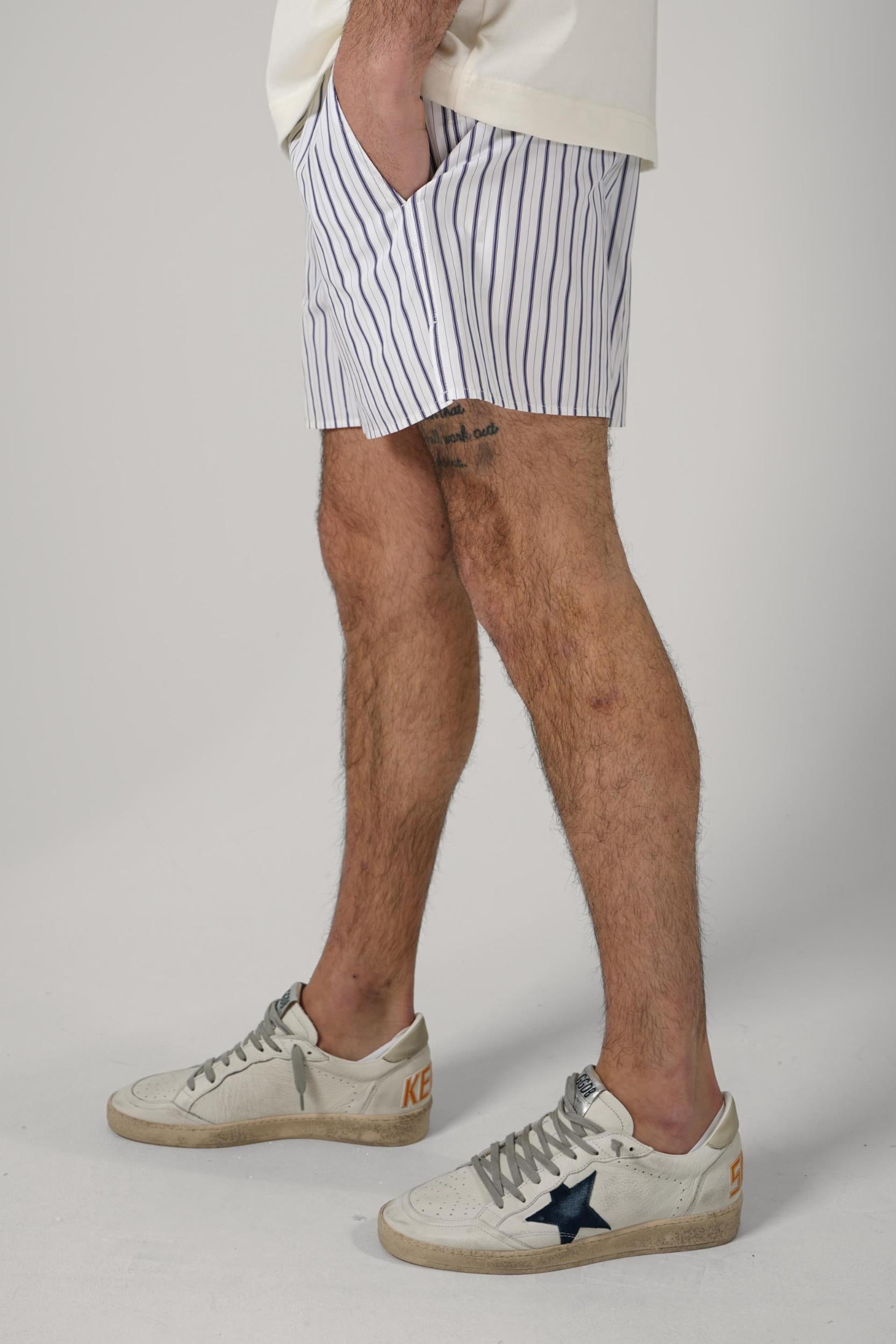 Ami Paris Cotton Shorts Blue