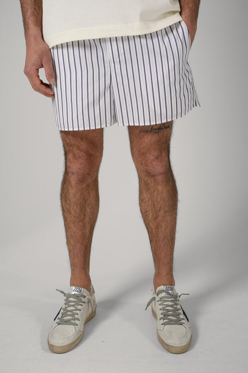 Ami Paris Cotton Shorts Blue