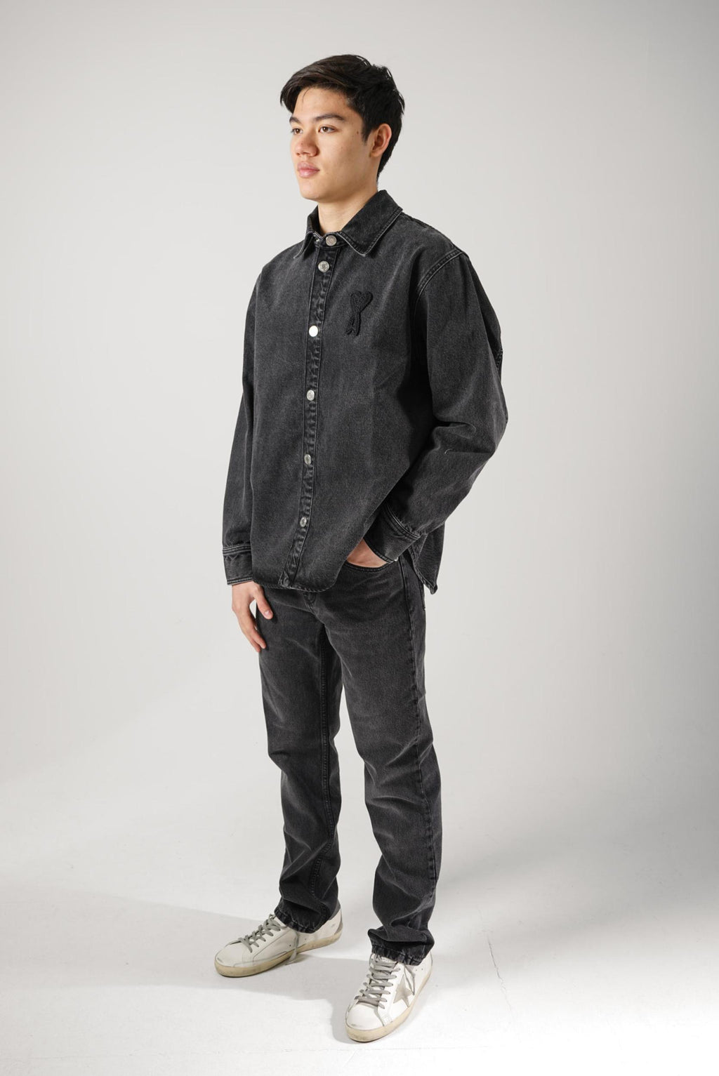Ami Paris Denim Jacket Black