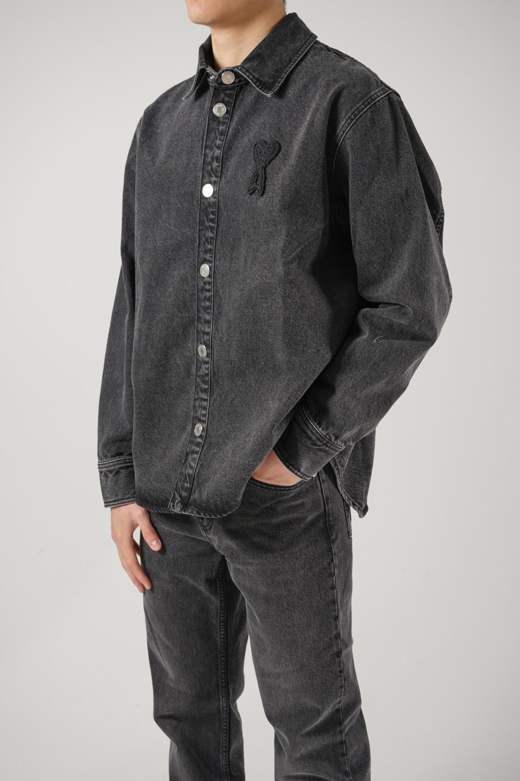 Ami Paris Denim Jacket Black