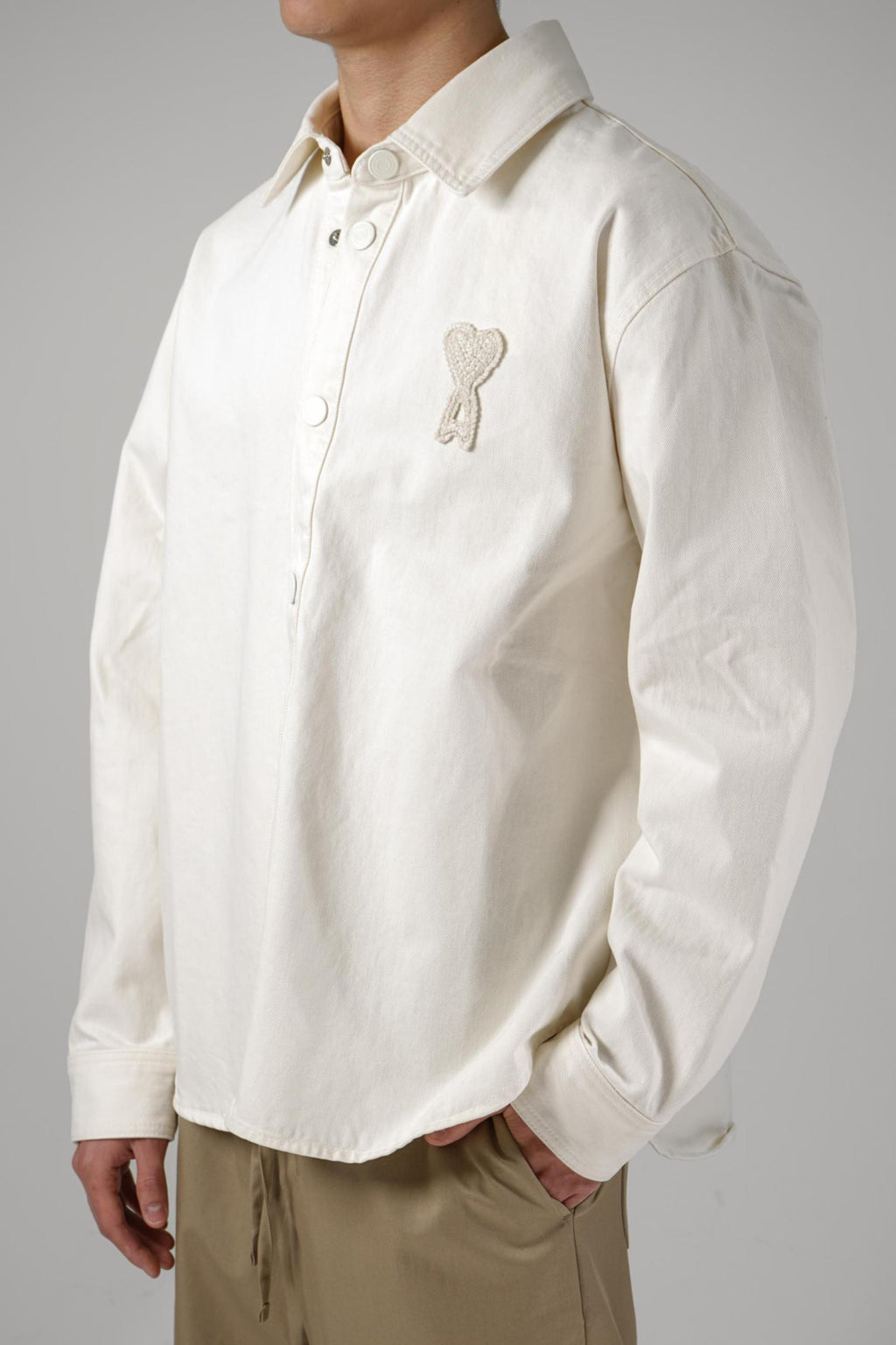 Ami Paris Denim Jacket Creme