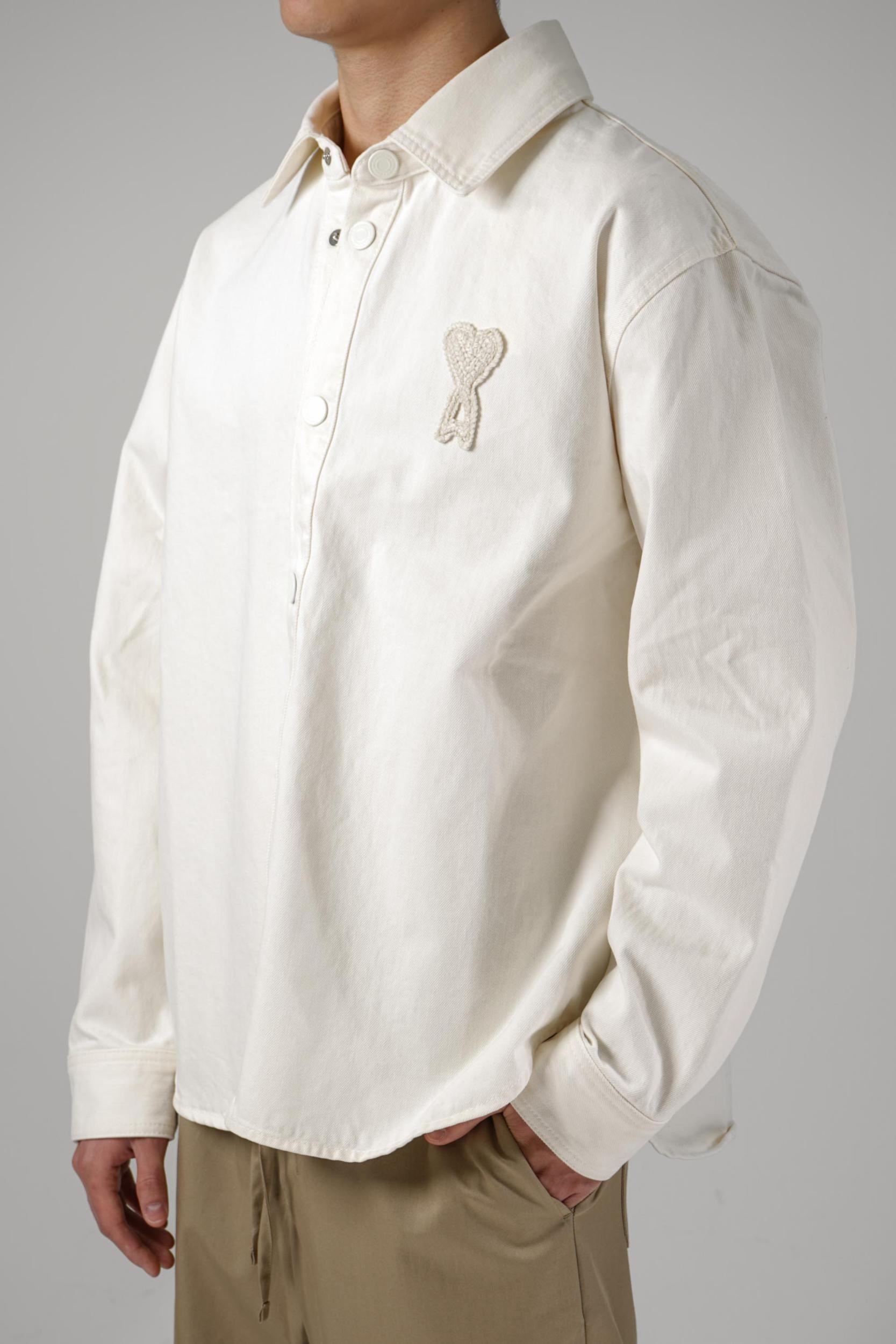 Ami Paris Denim Jacket Creme