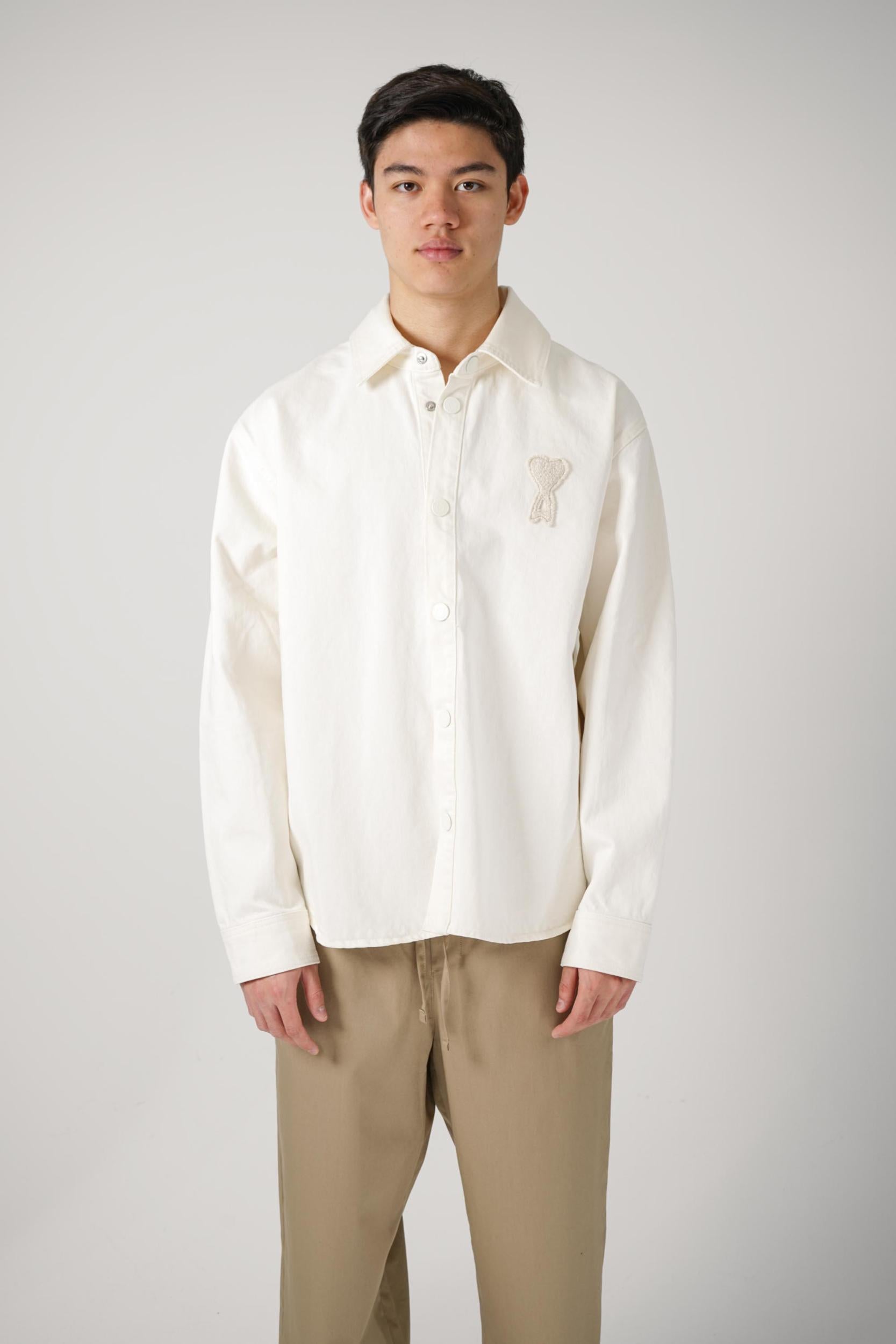 Ami Paris Denim Jacket Creme