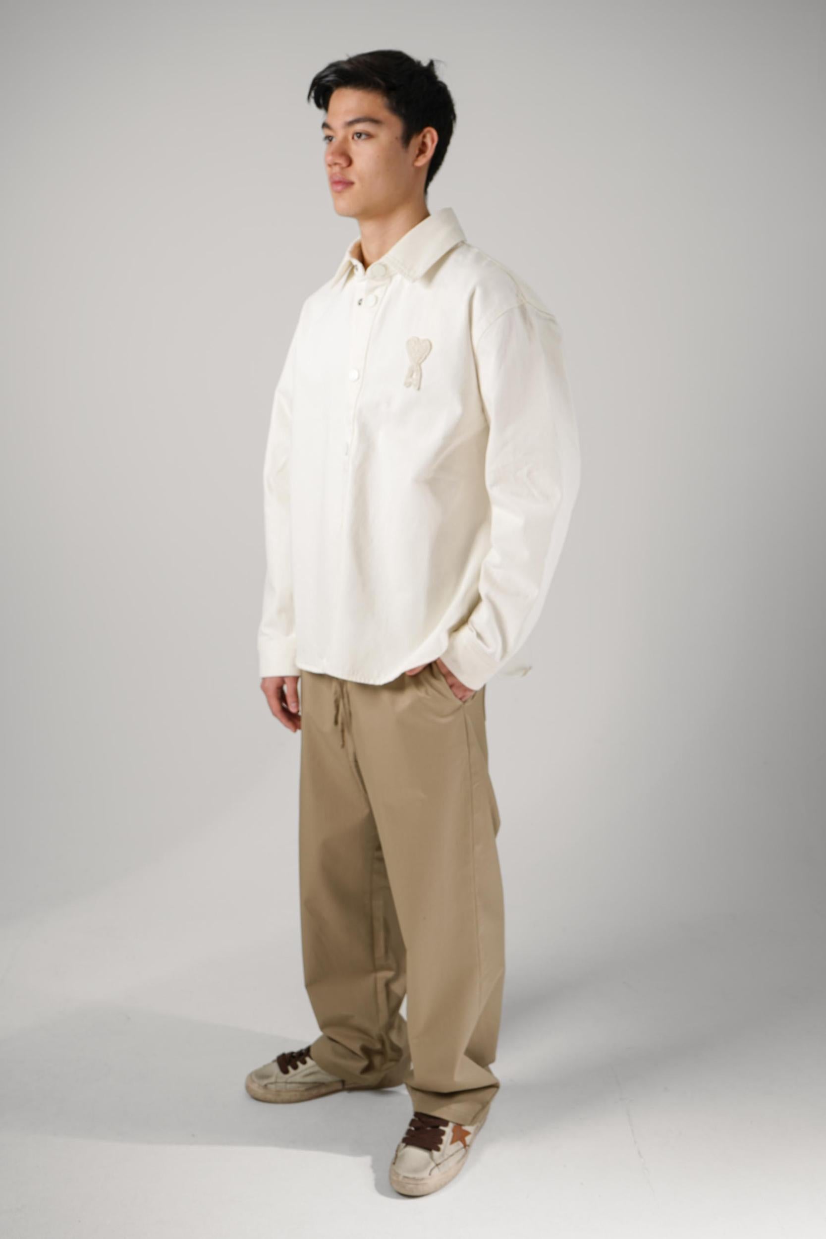 Ami Paris Denim Jacket Creme
