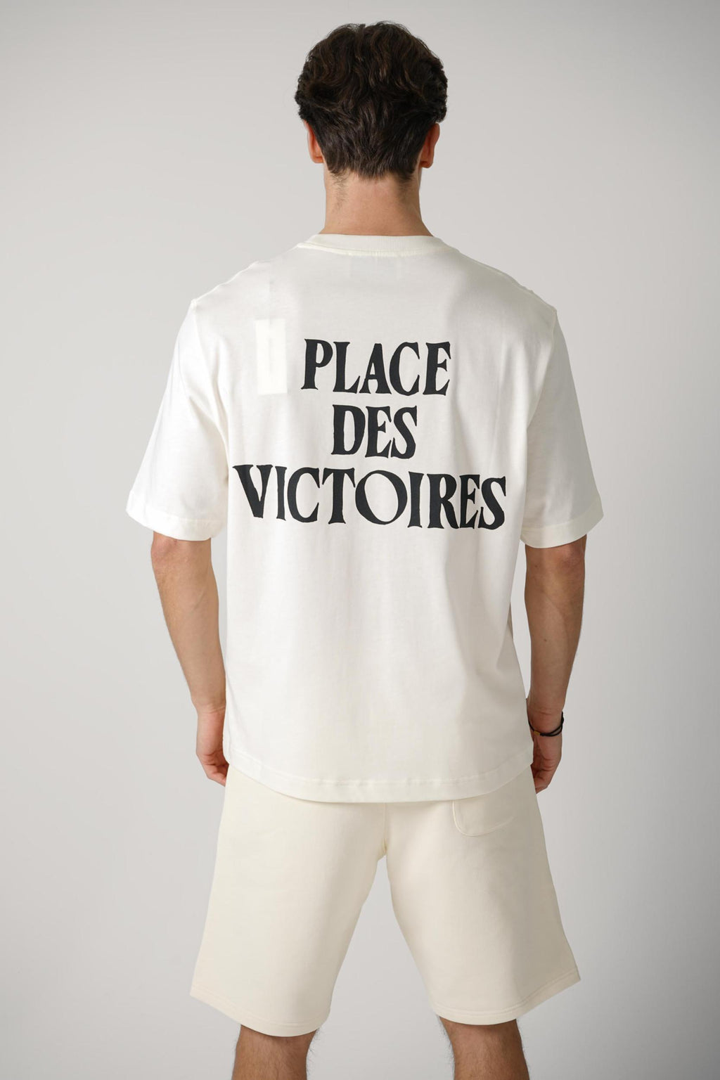 Ami Paris Front-Back Tee Creme