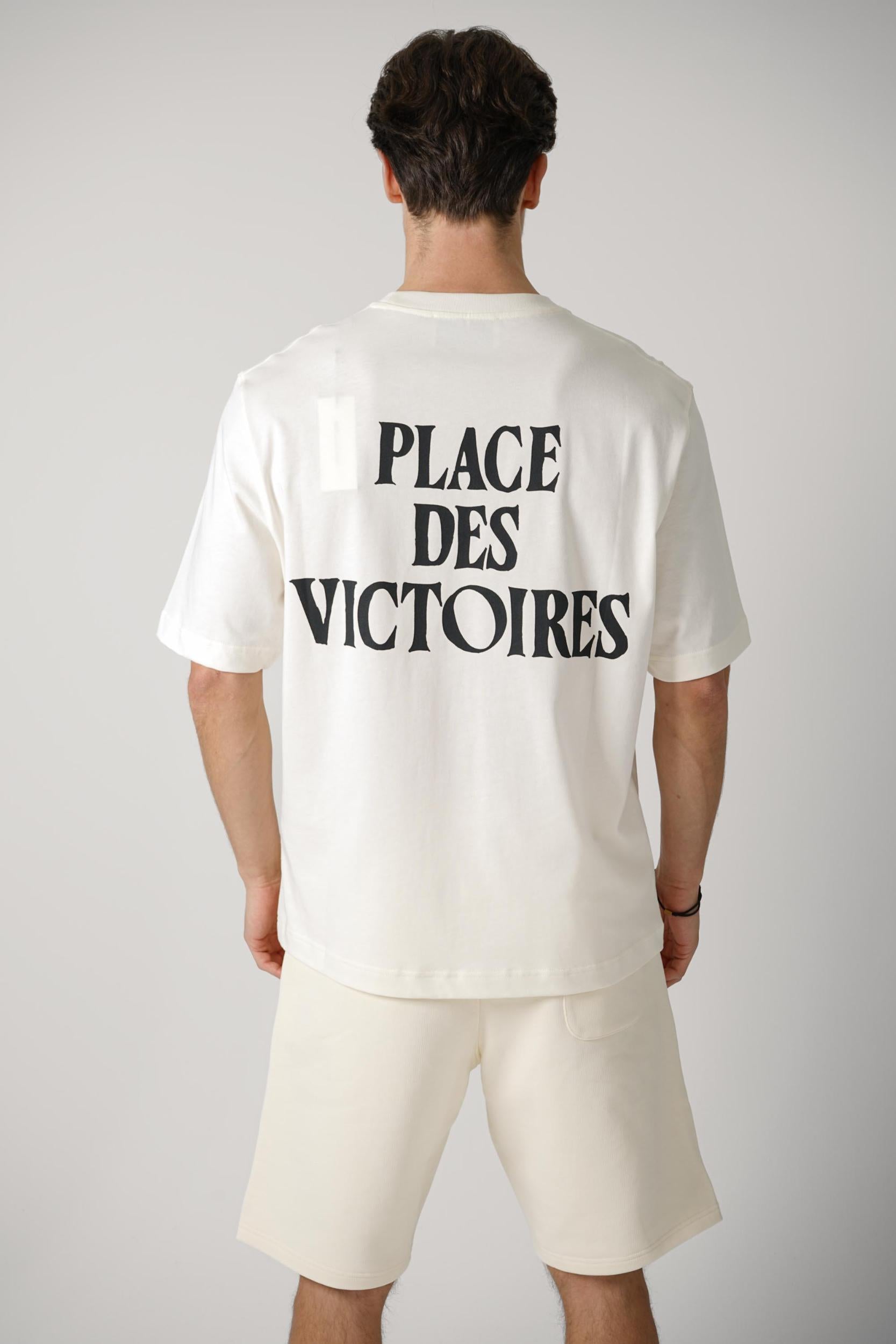 Ami Paris Front-Back Tee Creme