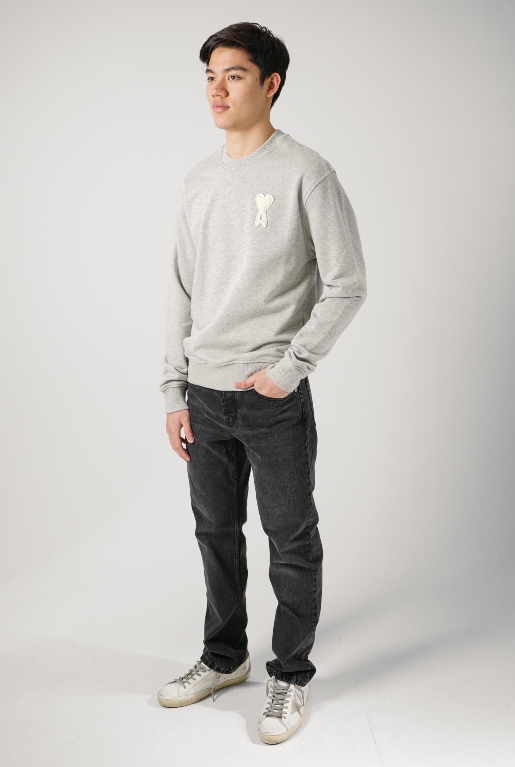 Ami Paris Grey Logo Sweater – JURGEN STORE