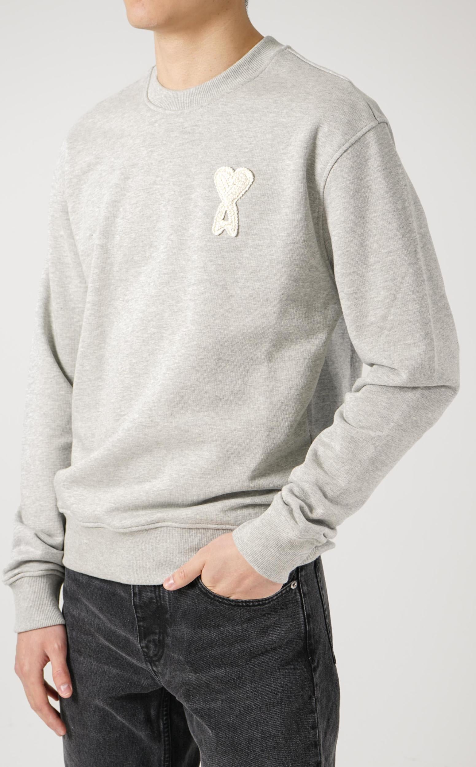 Ami Paris Grey Logo Sweater – JURGEN STORE