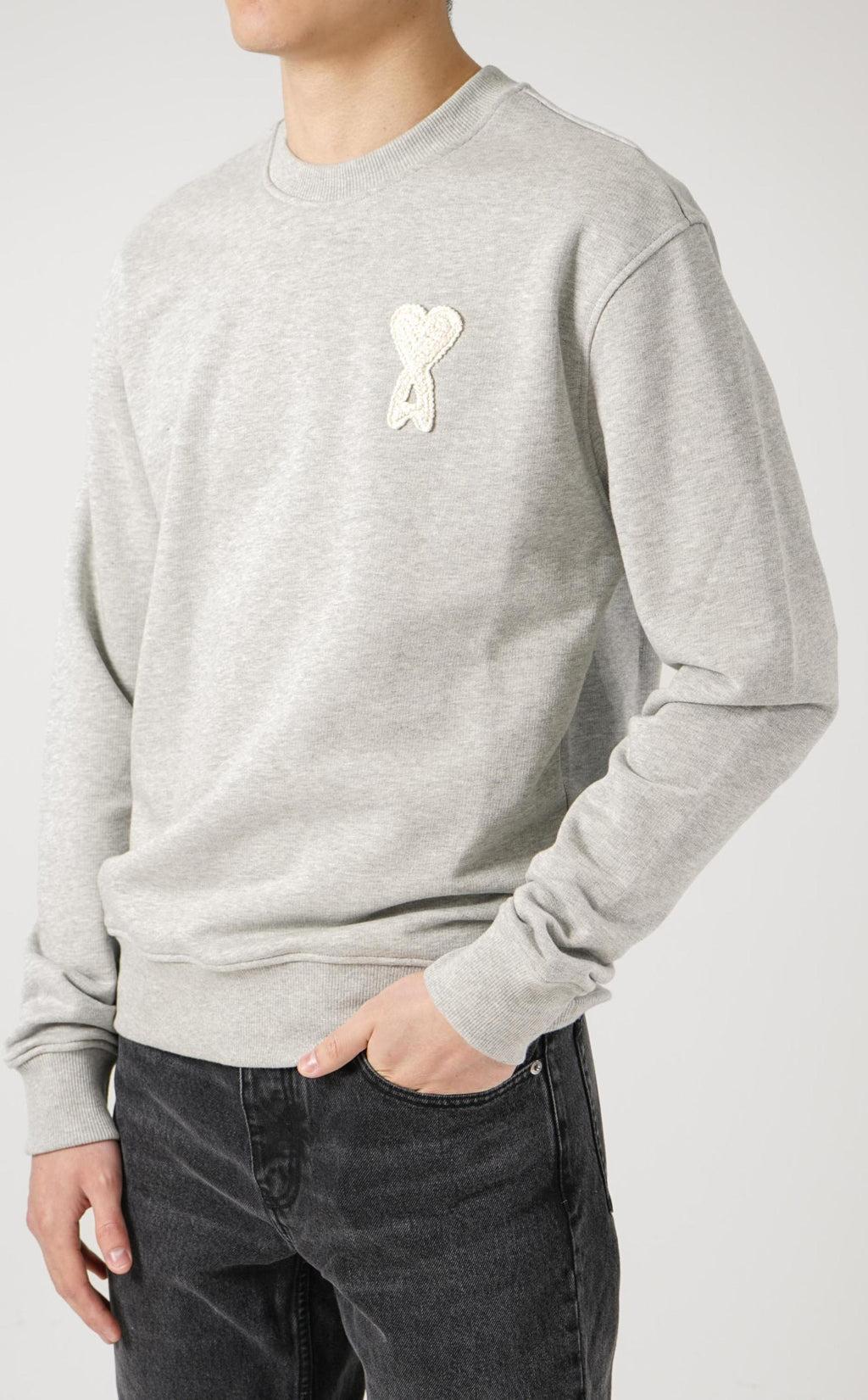 Ami Paris Grey Logo Sweater