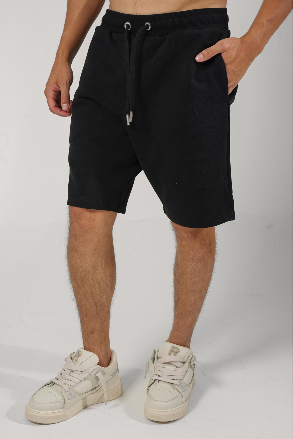 Ami Paris Heavy Cotton Wide Fit Shorts Black