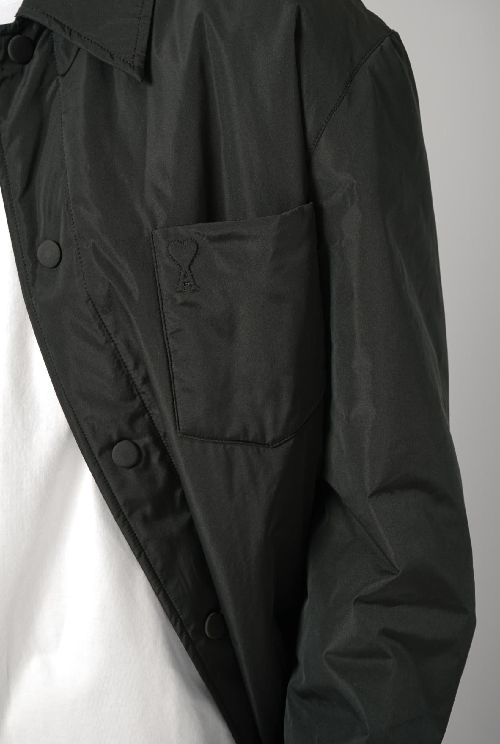 Ami Paris Nylon Shirt Jacket Black