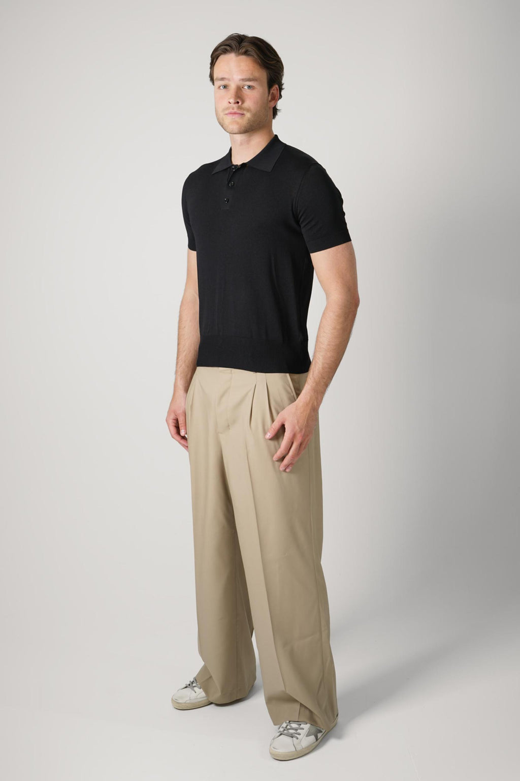 Ami Paris Polo T-Shirt Black