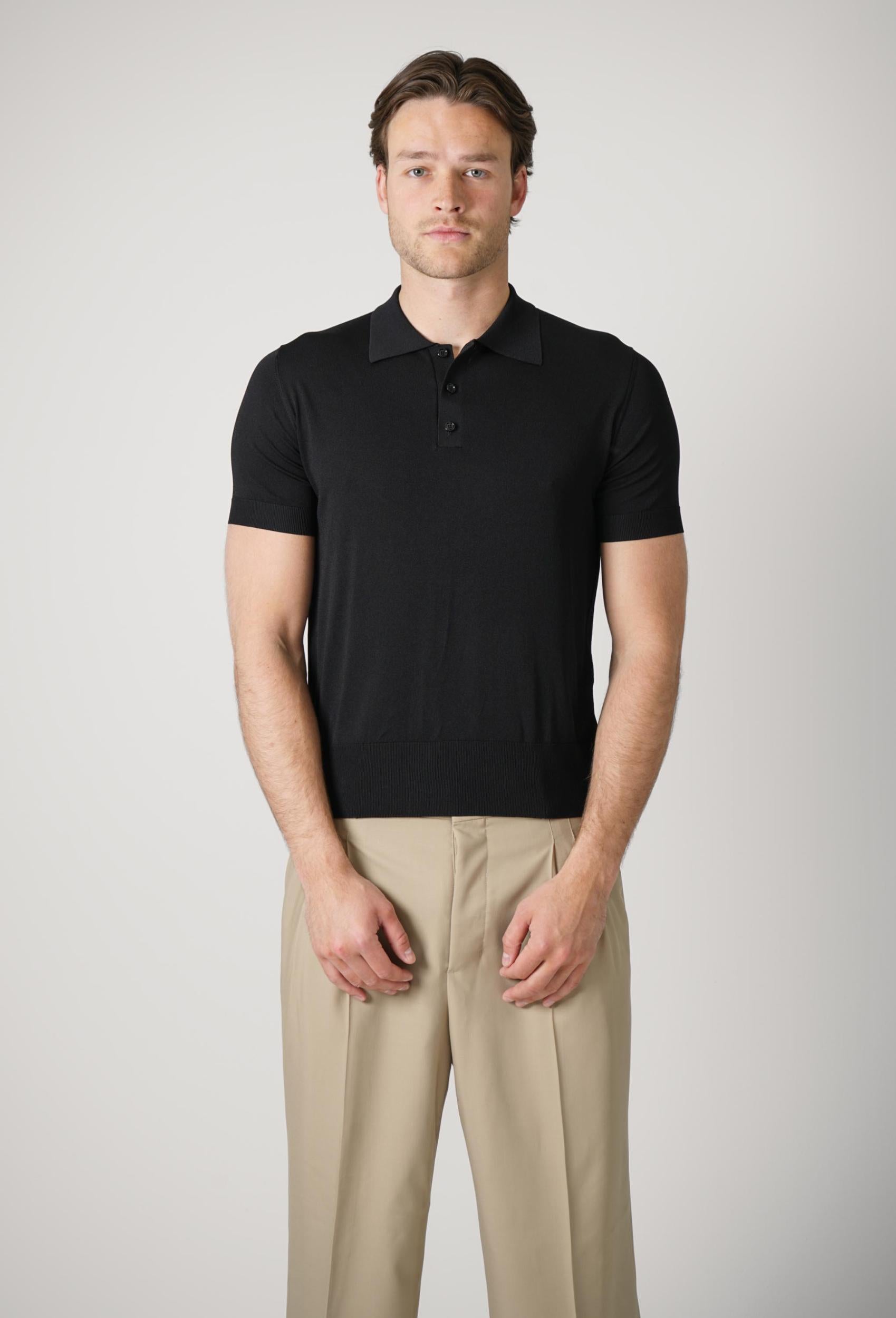 Ami Paris Polo T-Shirt Black