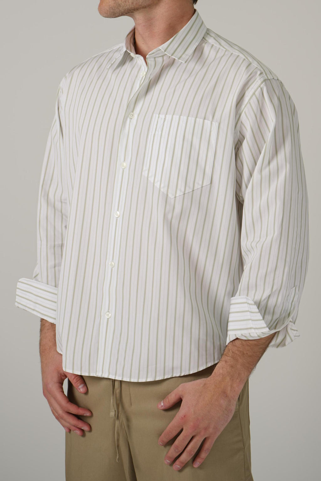 Ami Paris Shirt White/Matcha