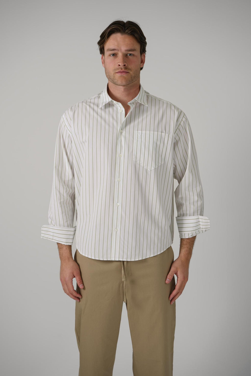 Ami Paris Shirt White/Matcha