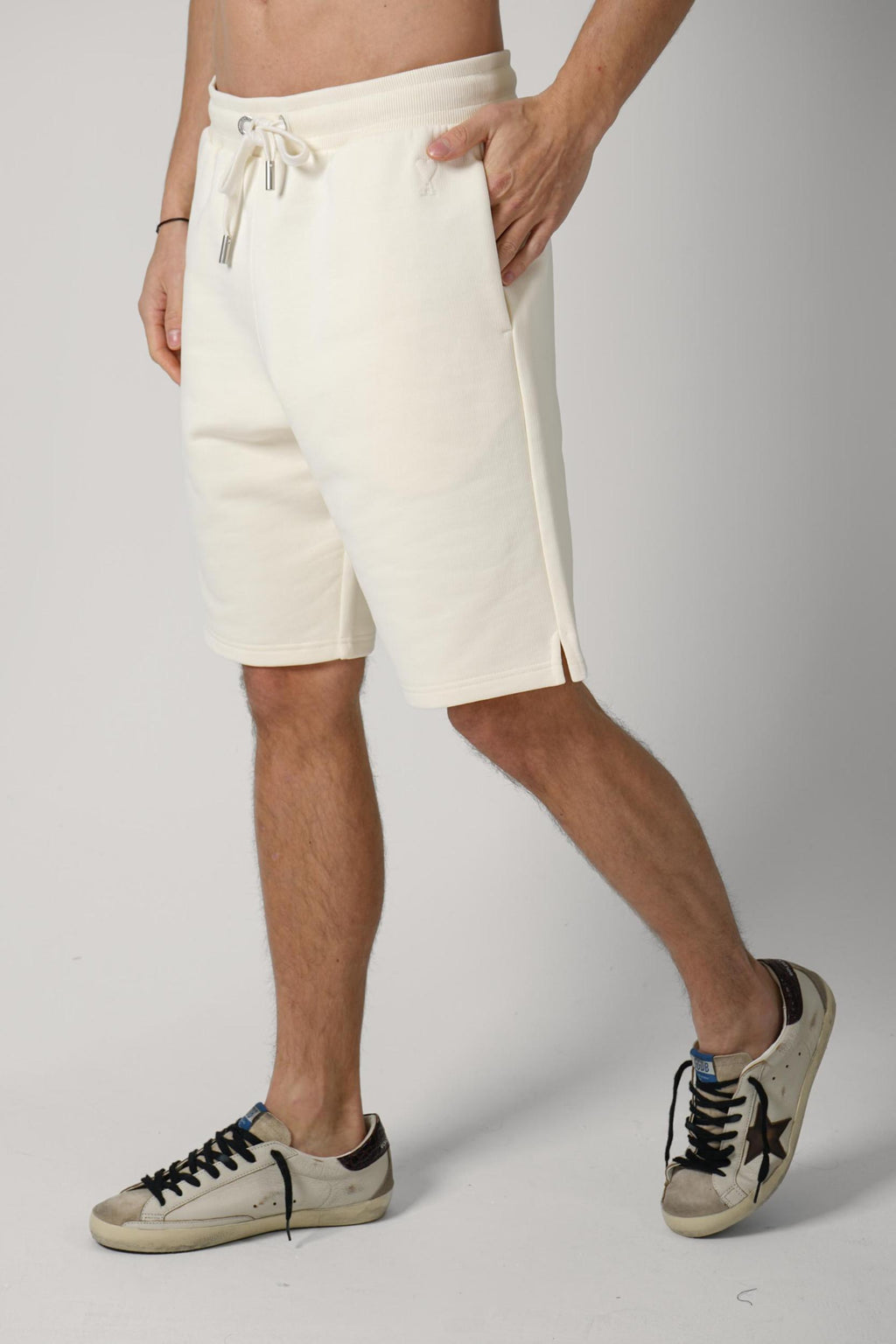 Ami Paris Short Jogger Creme