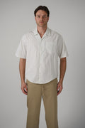 Ami Paris Short-Sleeve Shirt White/Matcha