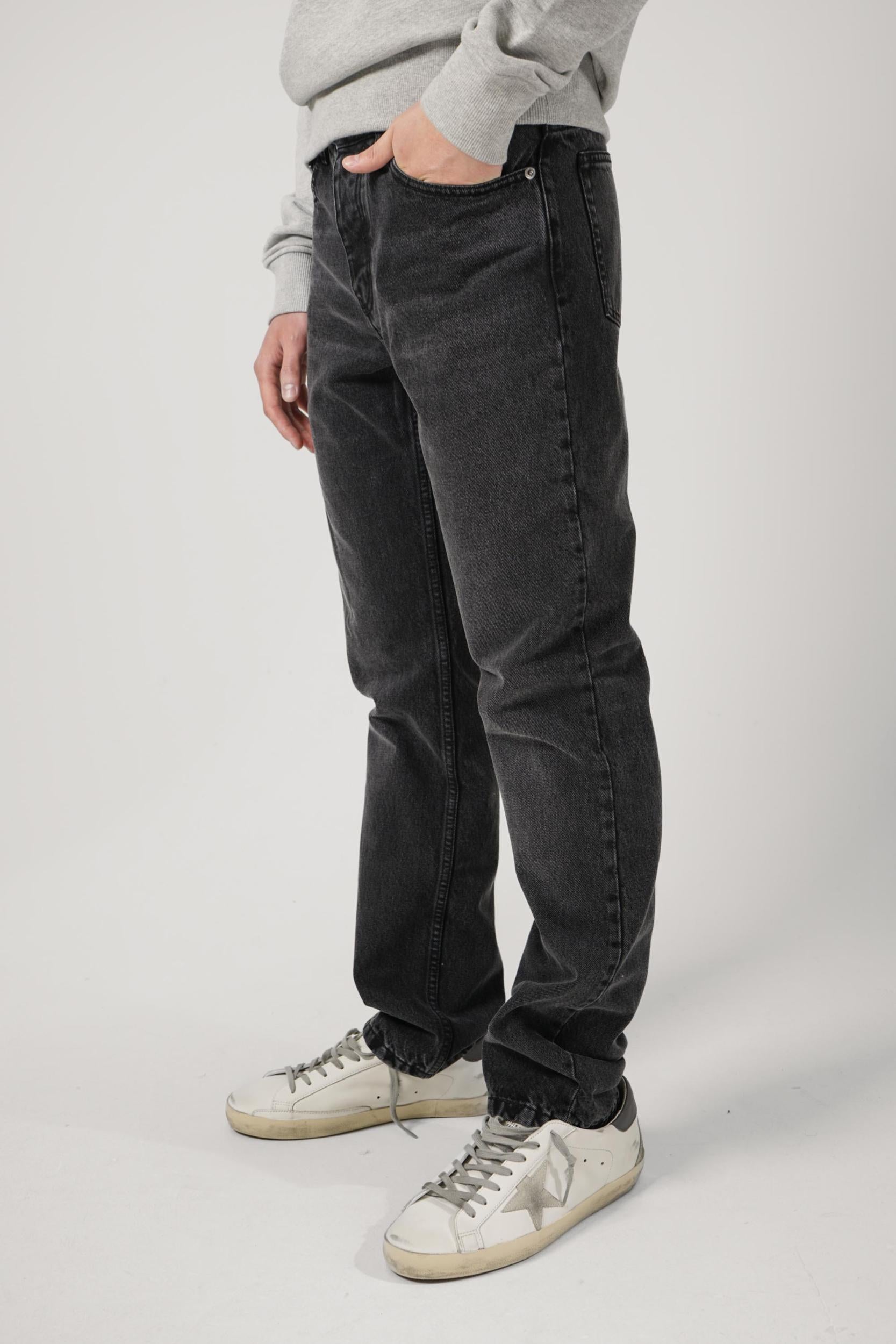 Ami Paris Straight Leg Jeans Black