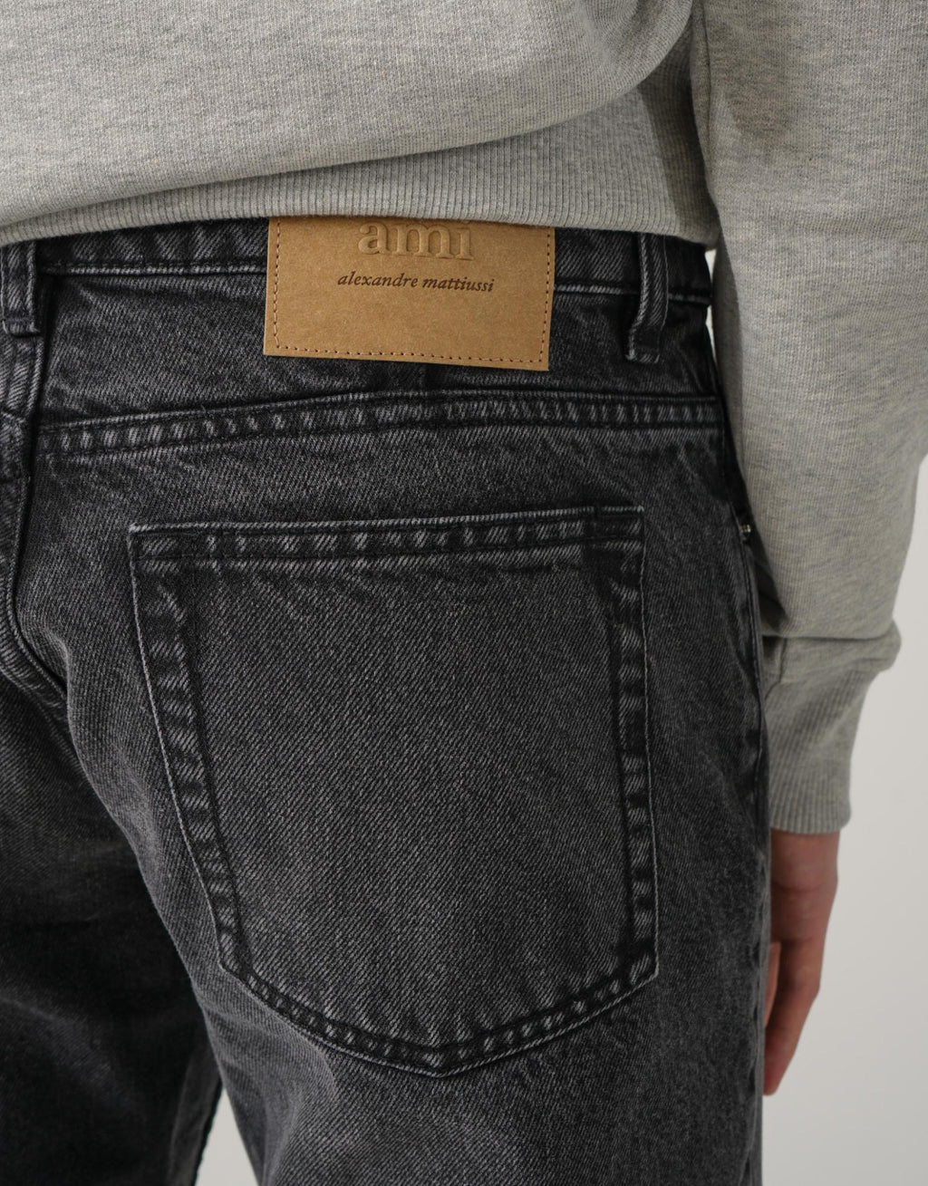 Ami Paris Straight Leg Jeans Black
