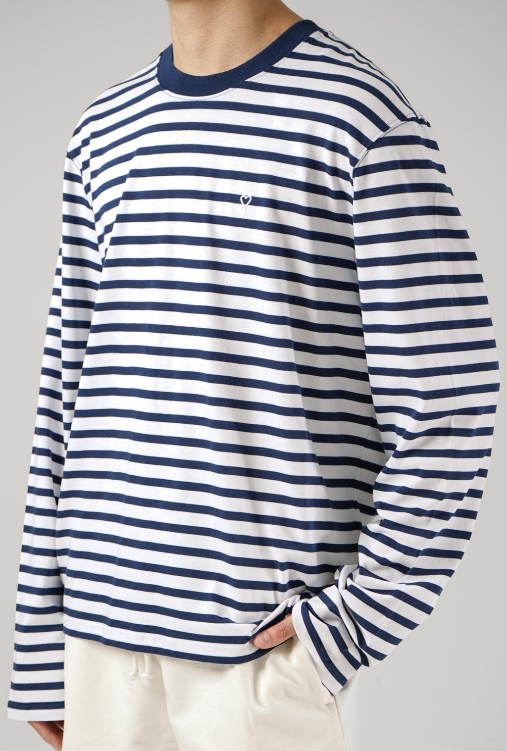 Ami Paris Striped Longsleeve Blue