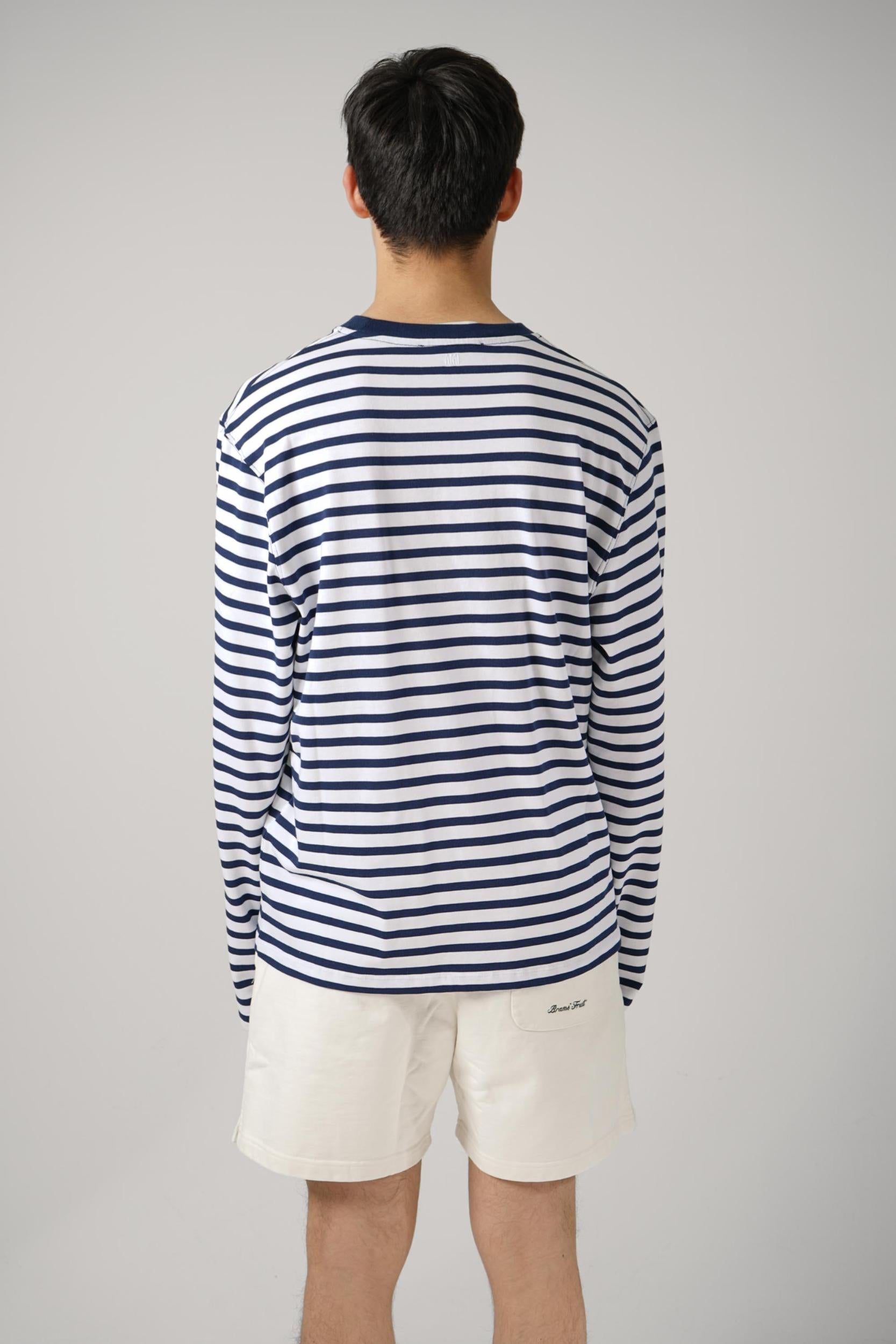 Ami Paris Striped Longsleeve Blue