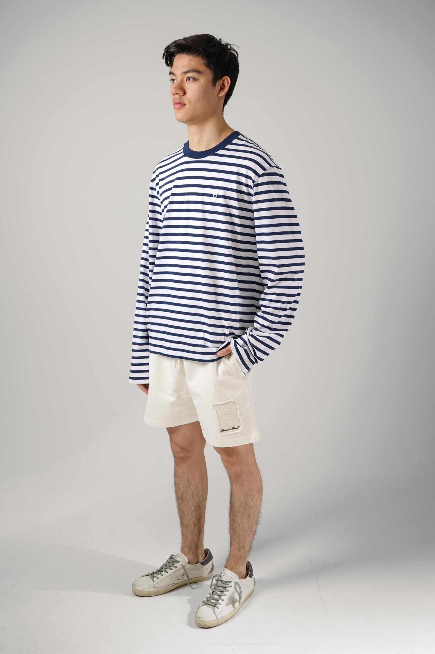 Ami Paris Striped Longsleeve Blue