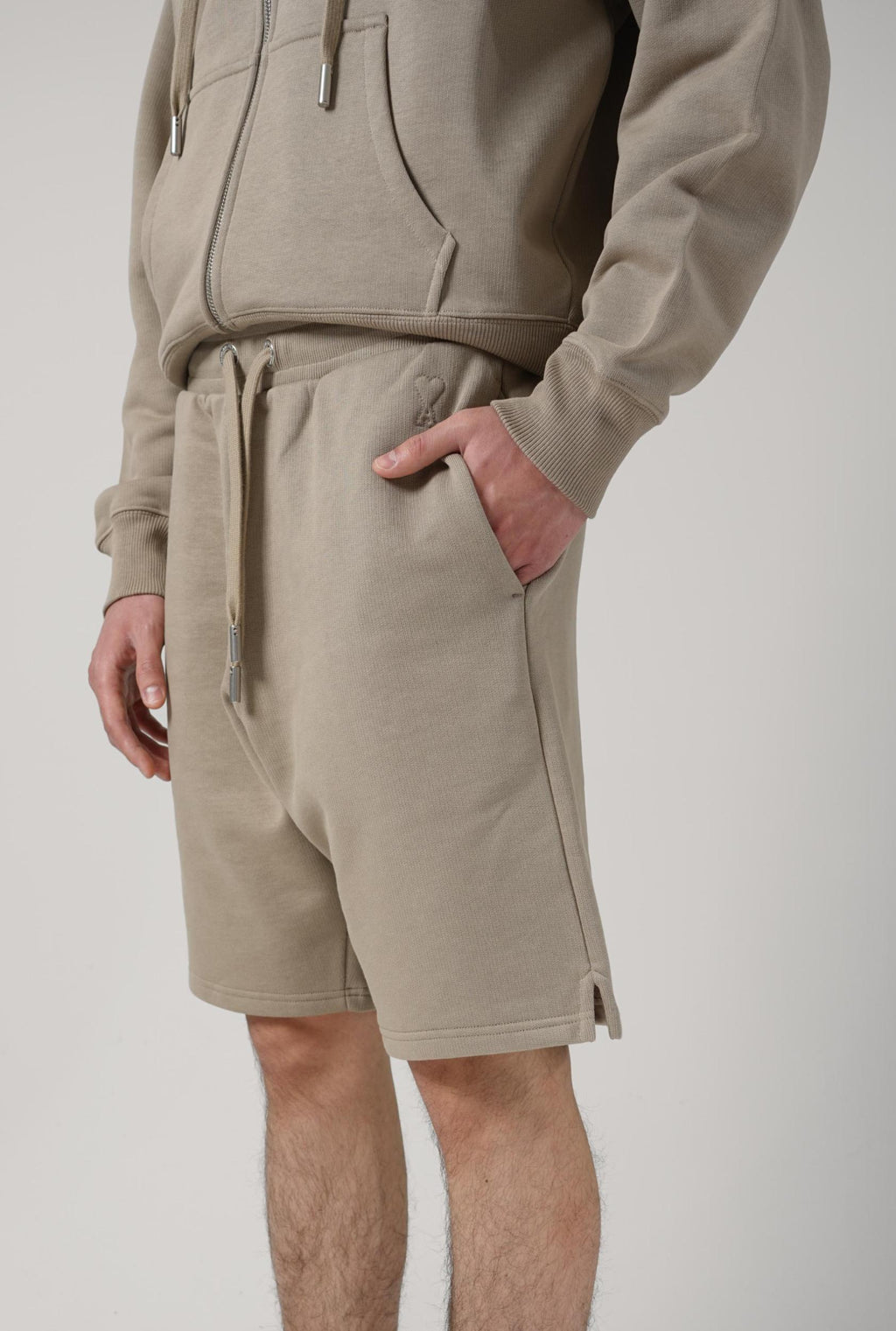 Ami Paris Sweat Shorts Taupe