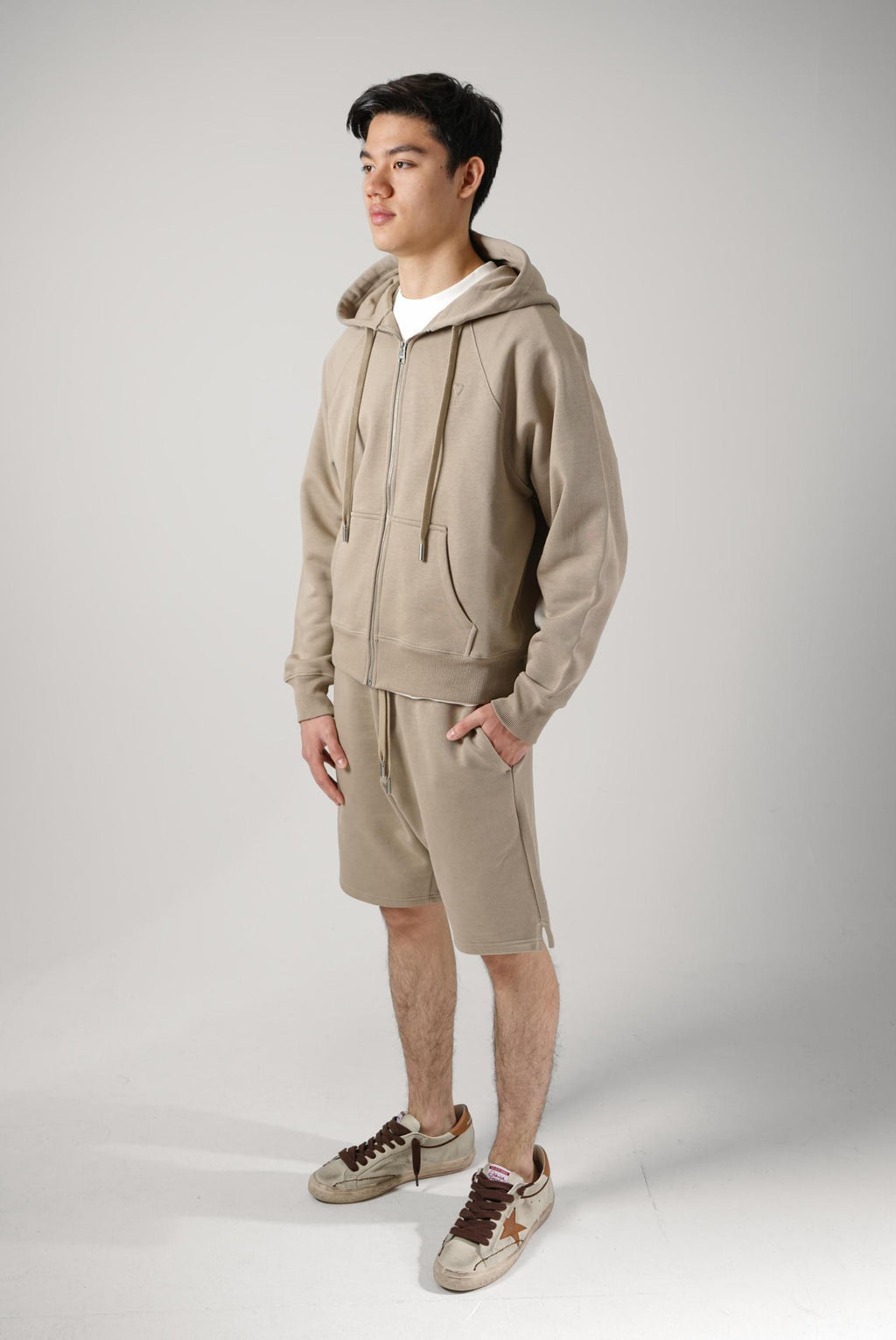 Ami Paris Sweat Shorts Taupe