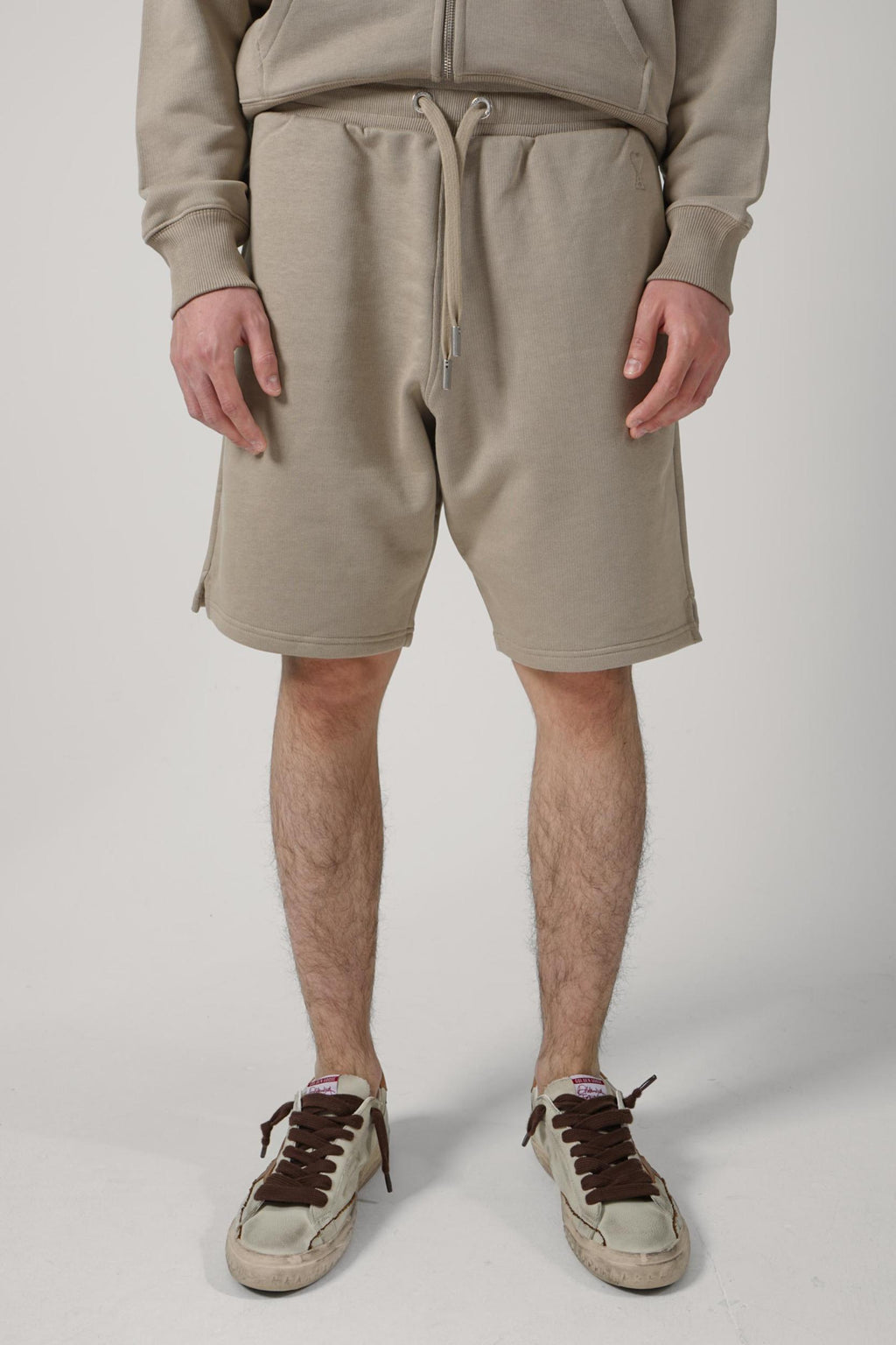 Ami Paris Sweat Shorts Taupe
