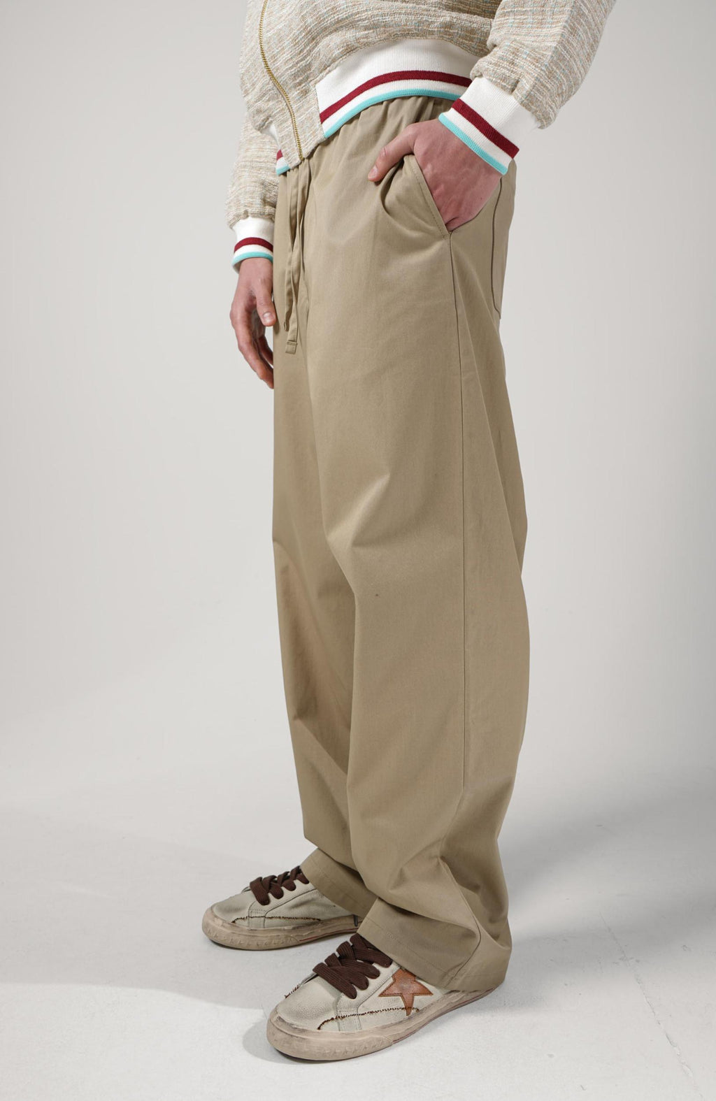 Ami Paris Trousers Beige