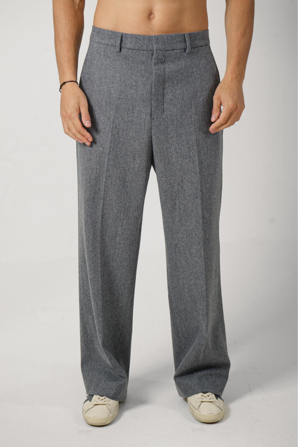 Ami Paris Wool Trousers Grey/Gris