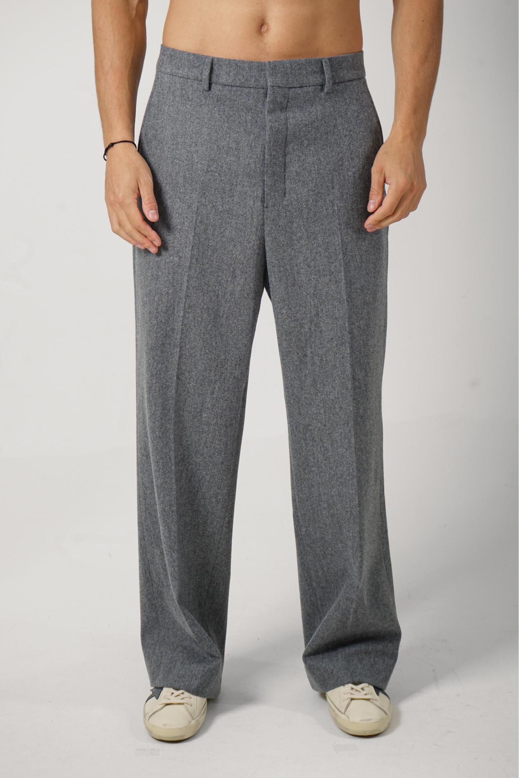 Ami Paris Wool Trousers Grey/Gris