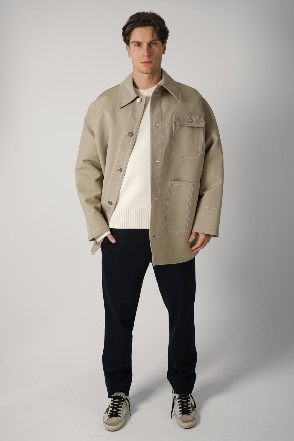 Ami Paris Worker Jacket Beige