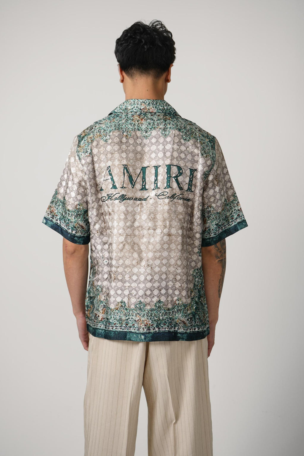 Amiri Bandana Bowling Shirt Green
