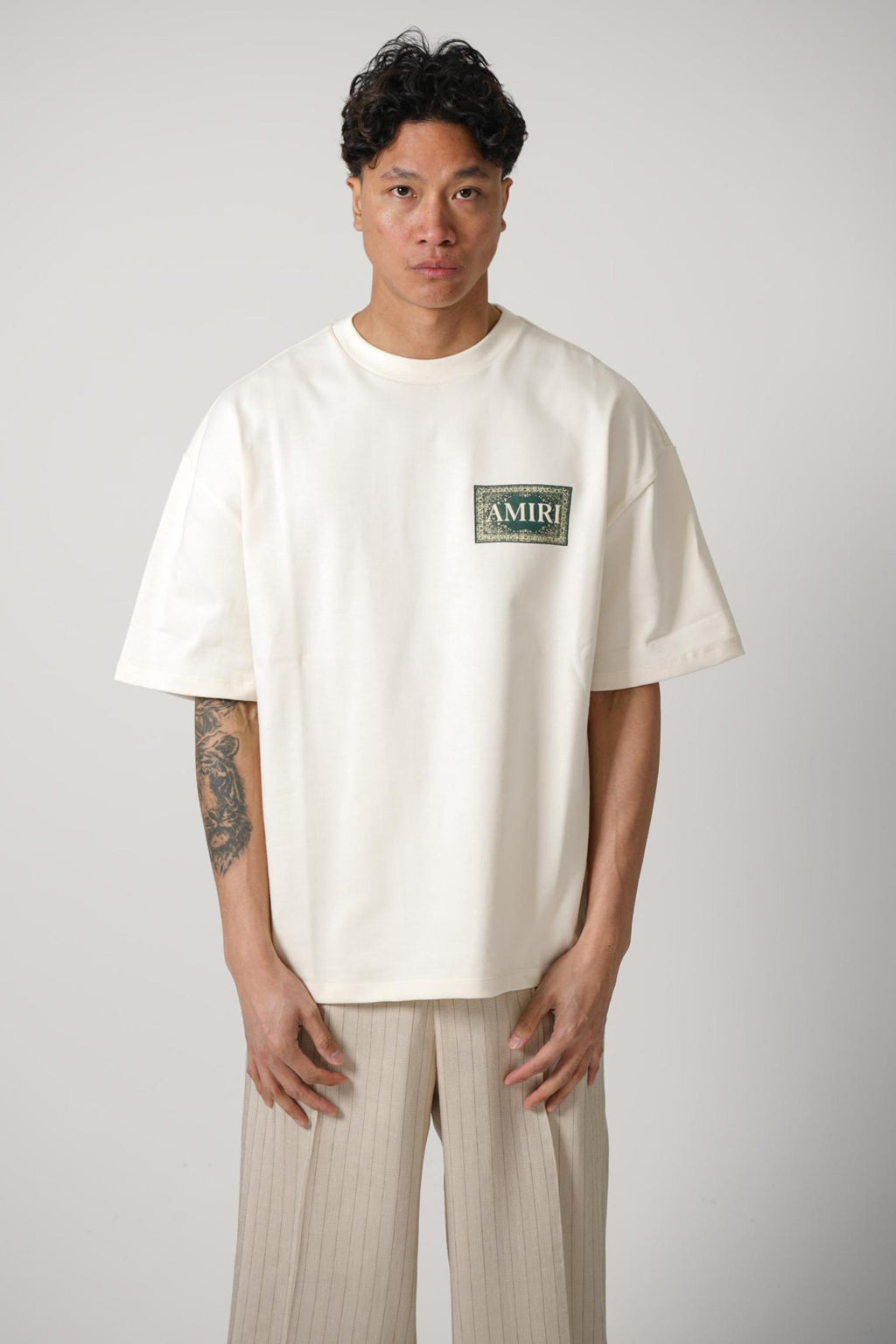 Amiri Bandana Os Tee Ivory