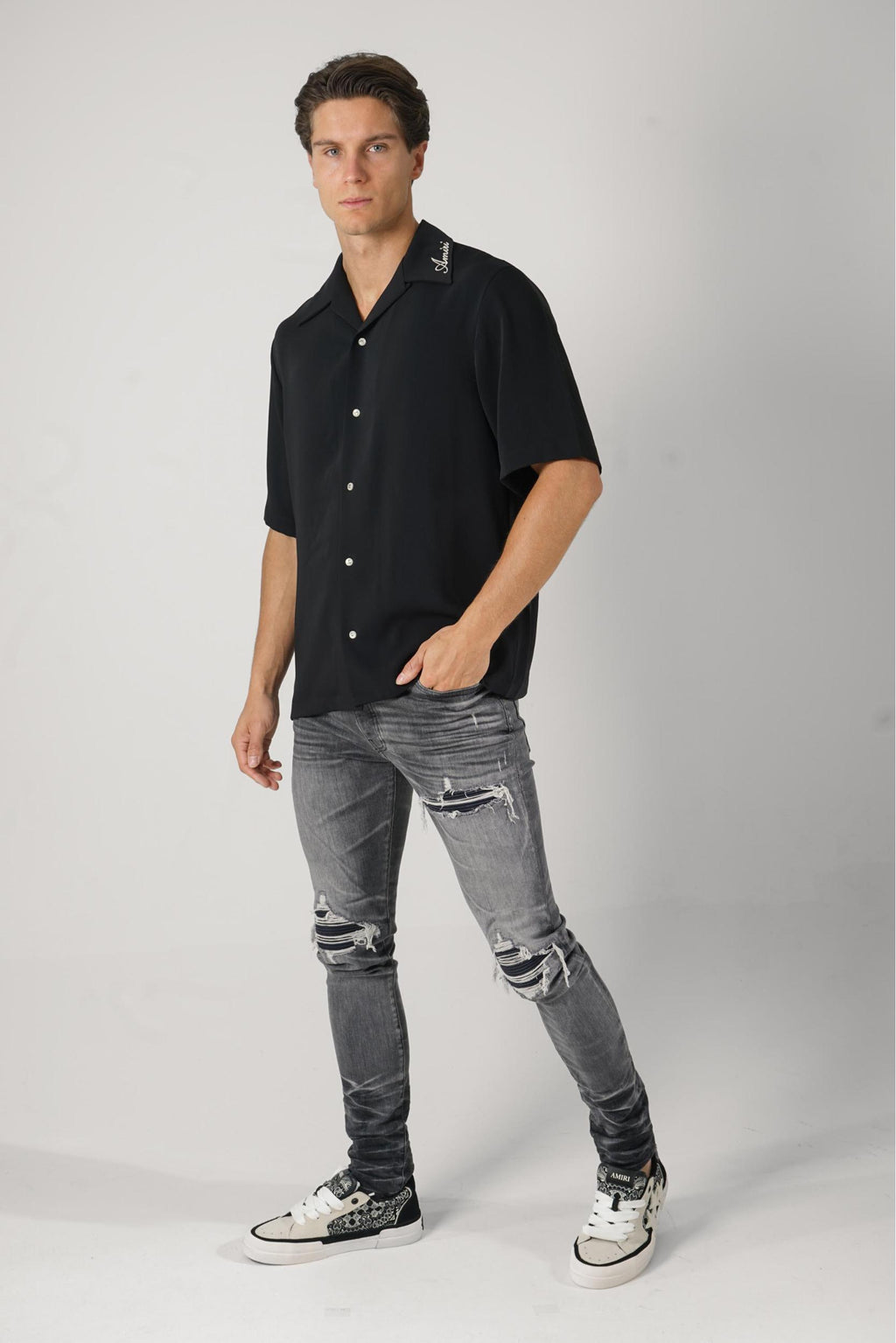 Amiri Camp Shirt Black