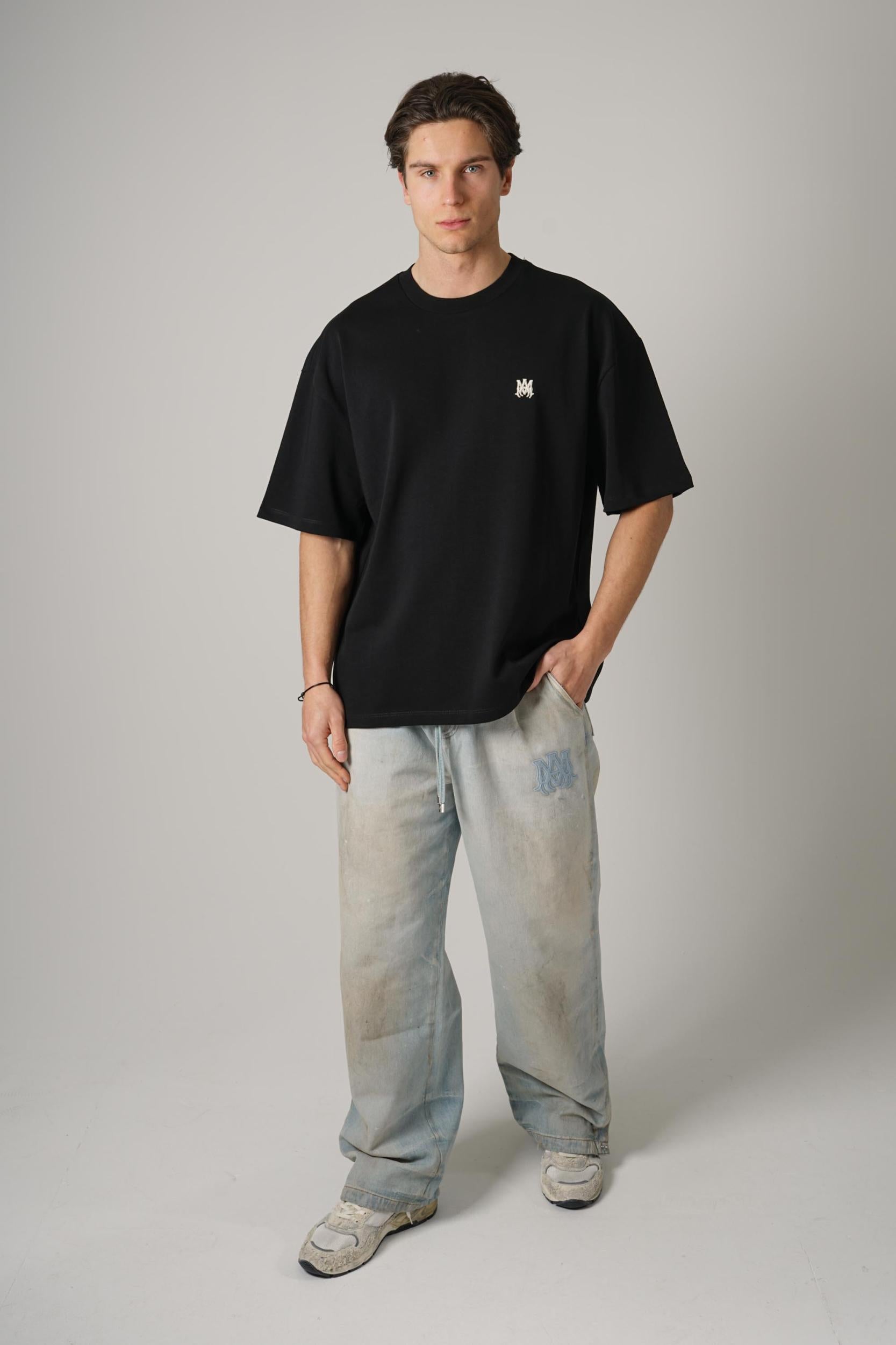 Amiri Logo Oversized T-Shirt Black