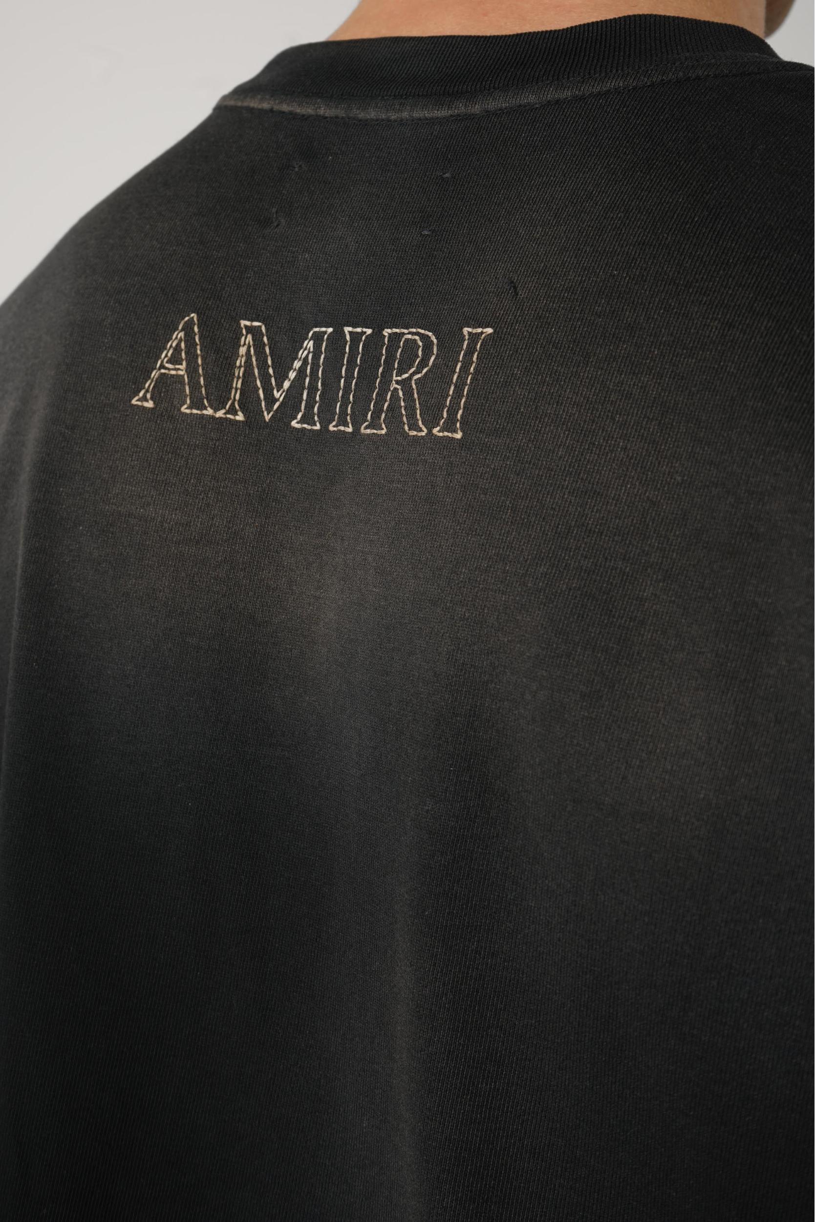 Amiri Ma Outline Oversized Tee Black