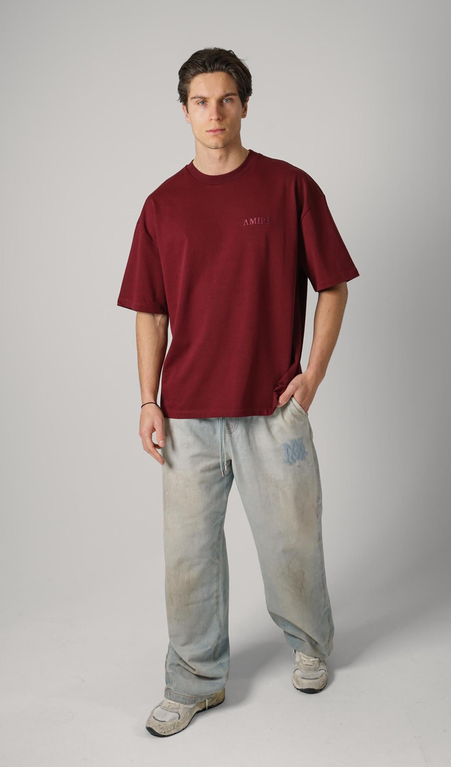 Amiri Oversized T-Shirt Aged Port